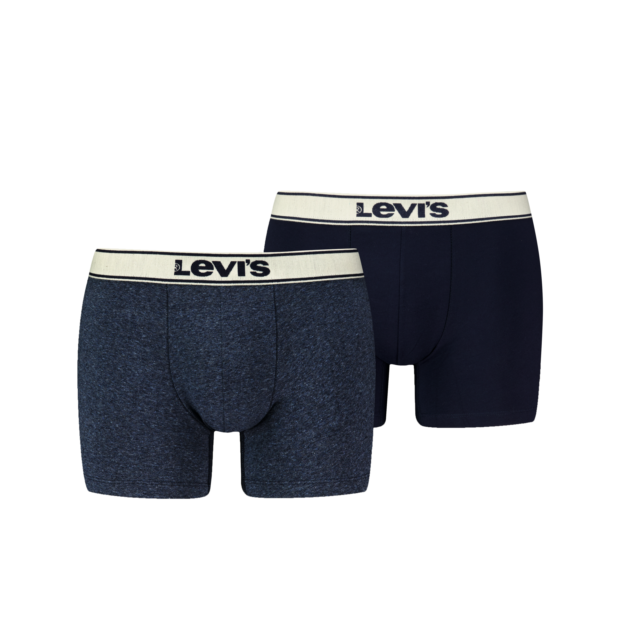 Levis Boxershorts "LEVIS MEN VNTG HTR BOXER BRIEF ORG CO 2P" mit breitem Logobund