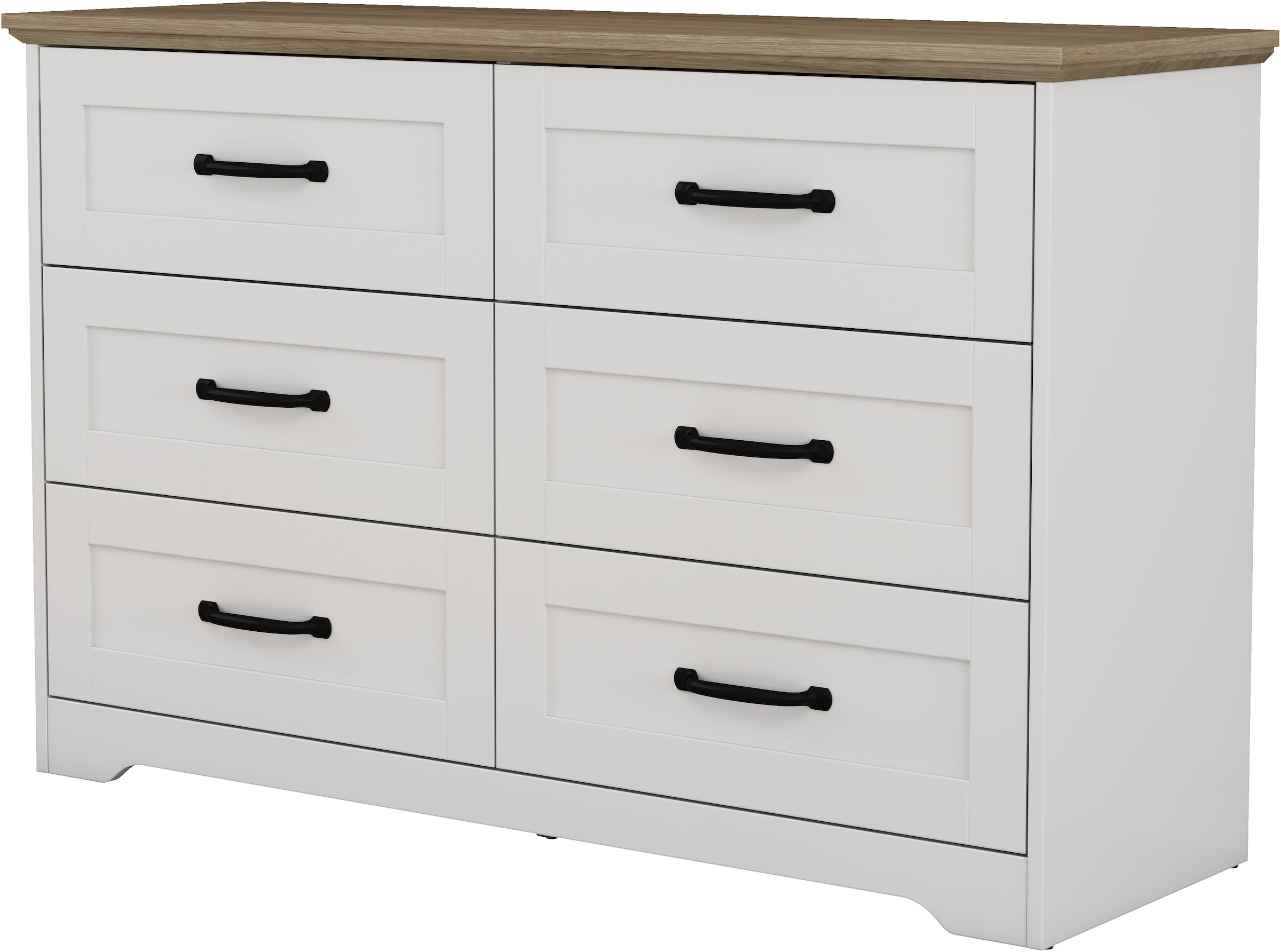 OTTO home Schubkastenkommode »Emmilia Sideboard Schubladenschrank Wäscheschrank im Landhaus Design« Scandi Design mit 6 Schubladen für viel Stauraum im Schlafzimmer,  Schrankkommode in hochwertiger Qualität