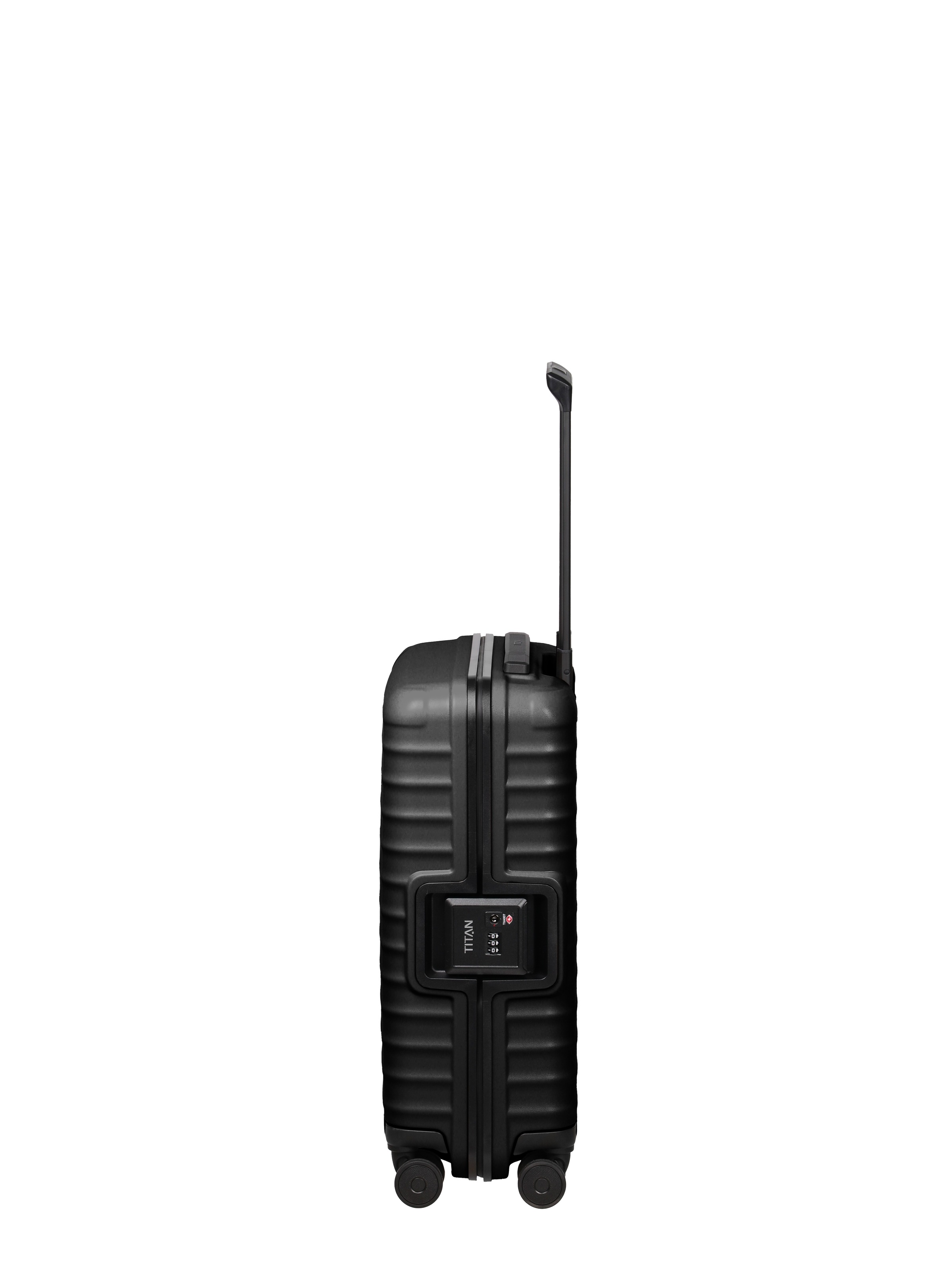 TITAN® Trolley »OVERSEAS Koffer Hartschale« 38 l 4 Rollen mit TSA-Rahmenschloss, Mono-Lock und kratzresistenter Oberfläche