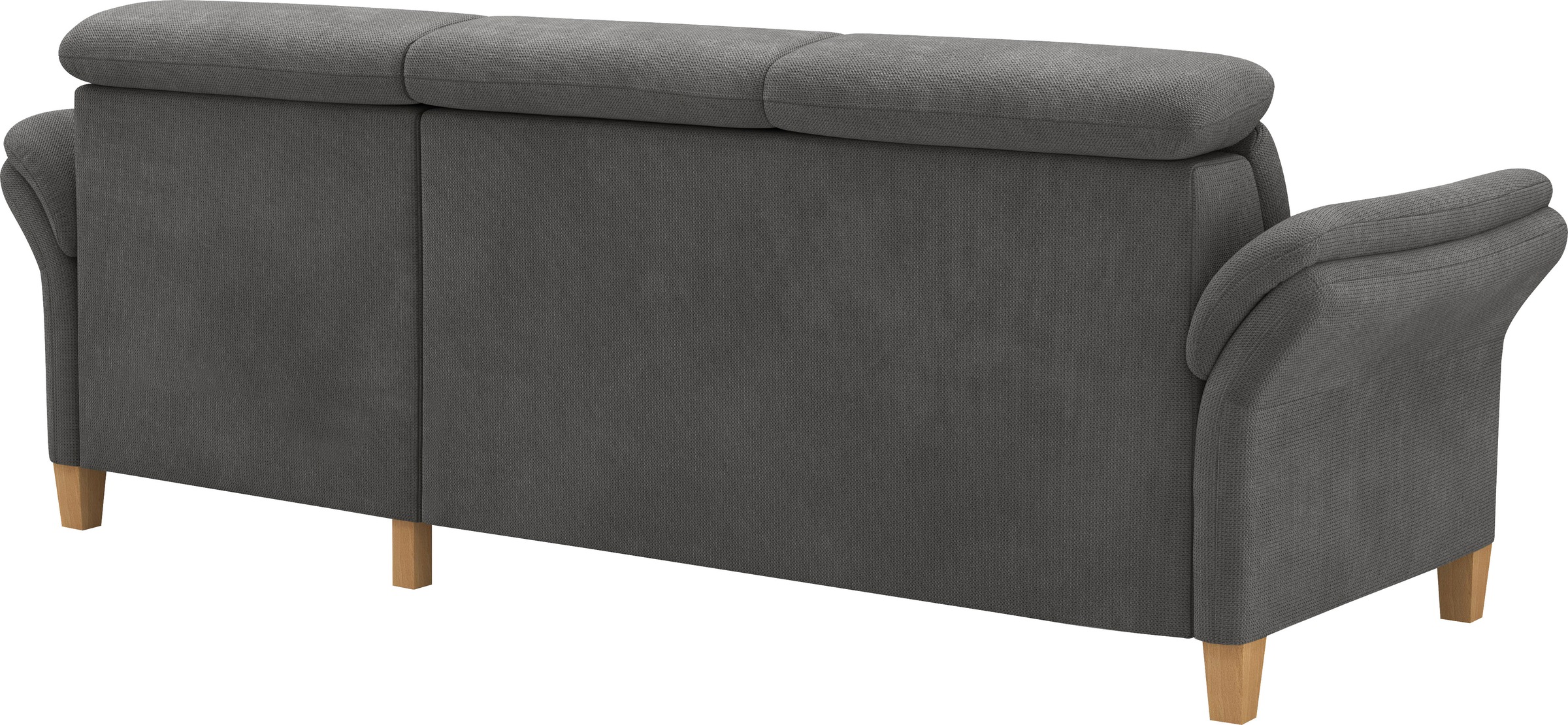 Ecksofa HOME AFFAIRE "Glendale, L-Form", grau, B:253cm H:84cm T:166cm, 90% Polyester, 10% Polyamid, Sofas, Ecksofa, inkl. Kopfteilverstellung, wahlweise mit Vorziehsitz und Bettkasten 9