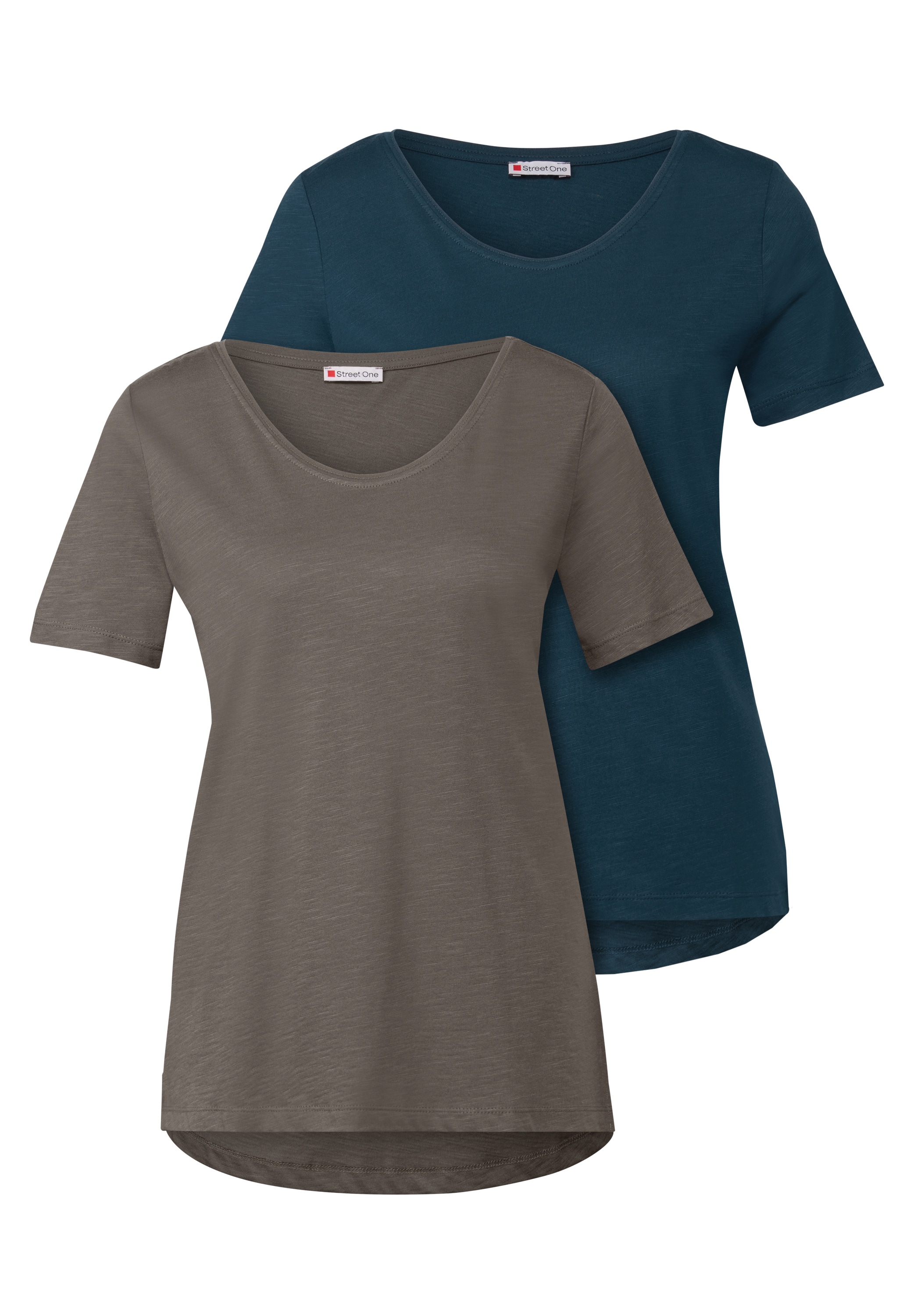 STREET ONE V-Shirt, im soften Baumwoll-Mix