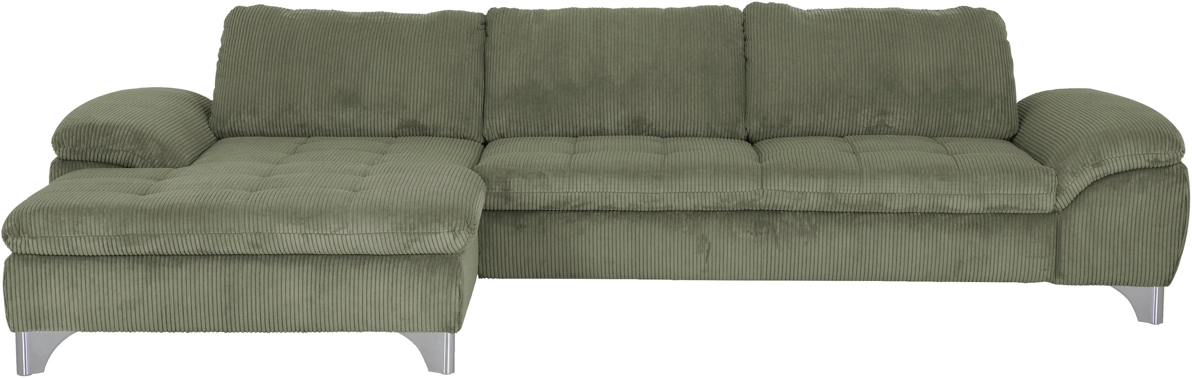 Die PlanBar Ecksofa »Recamiere MP-IN14007 L-Form, Breite 318 cm« wahlweise mit Schlaffunktion und verstellbaren Kopfstützen
