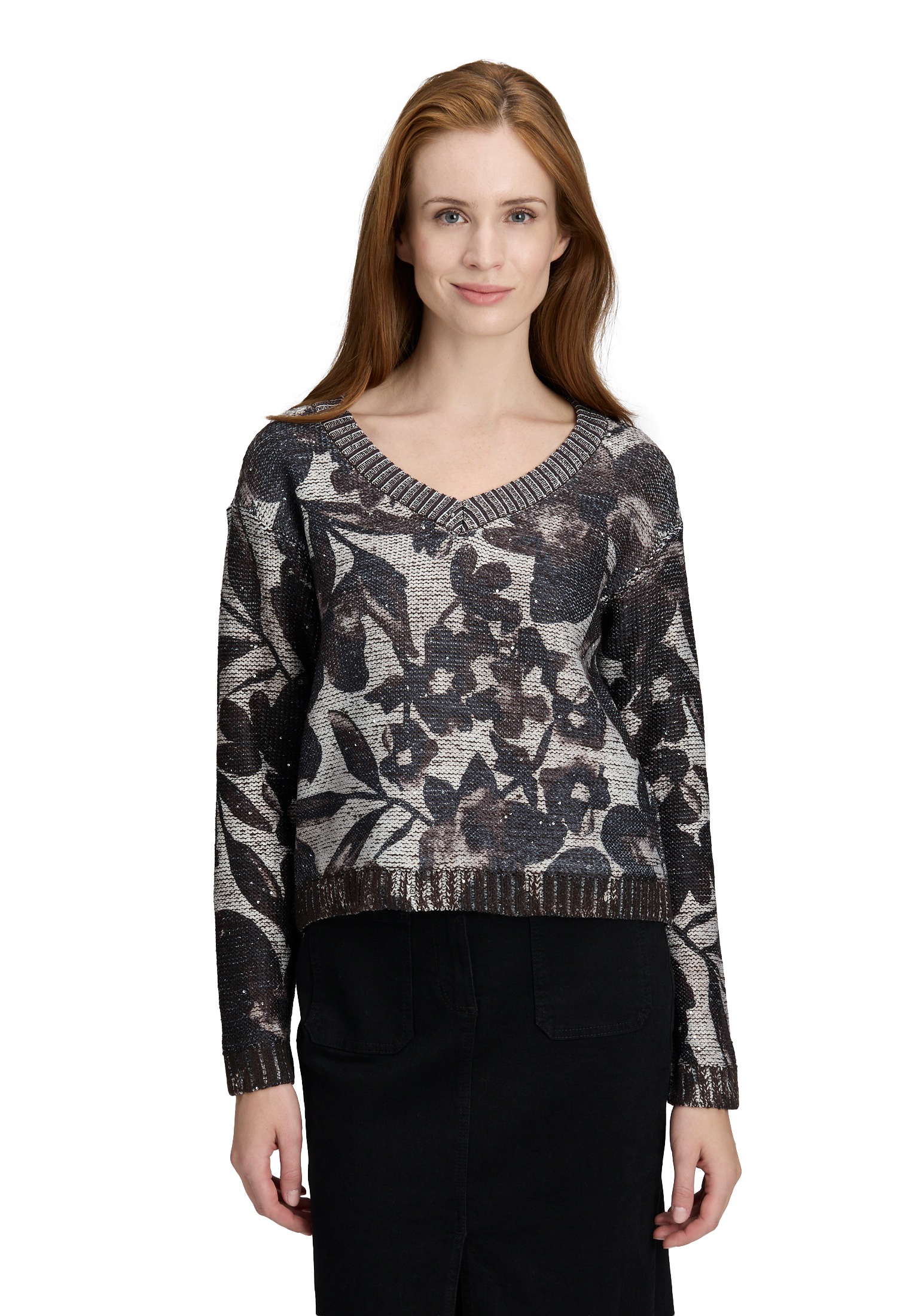 Betty Barclay Strickpullover "Damen Grobstrick-Pullover mit Pailletten" 1 S günstig online kaufen