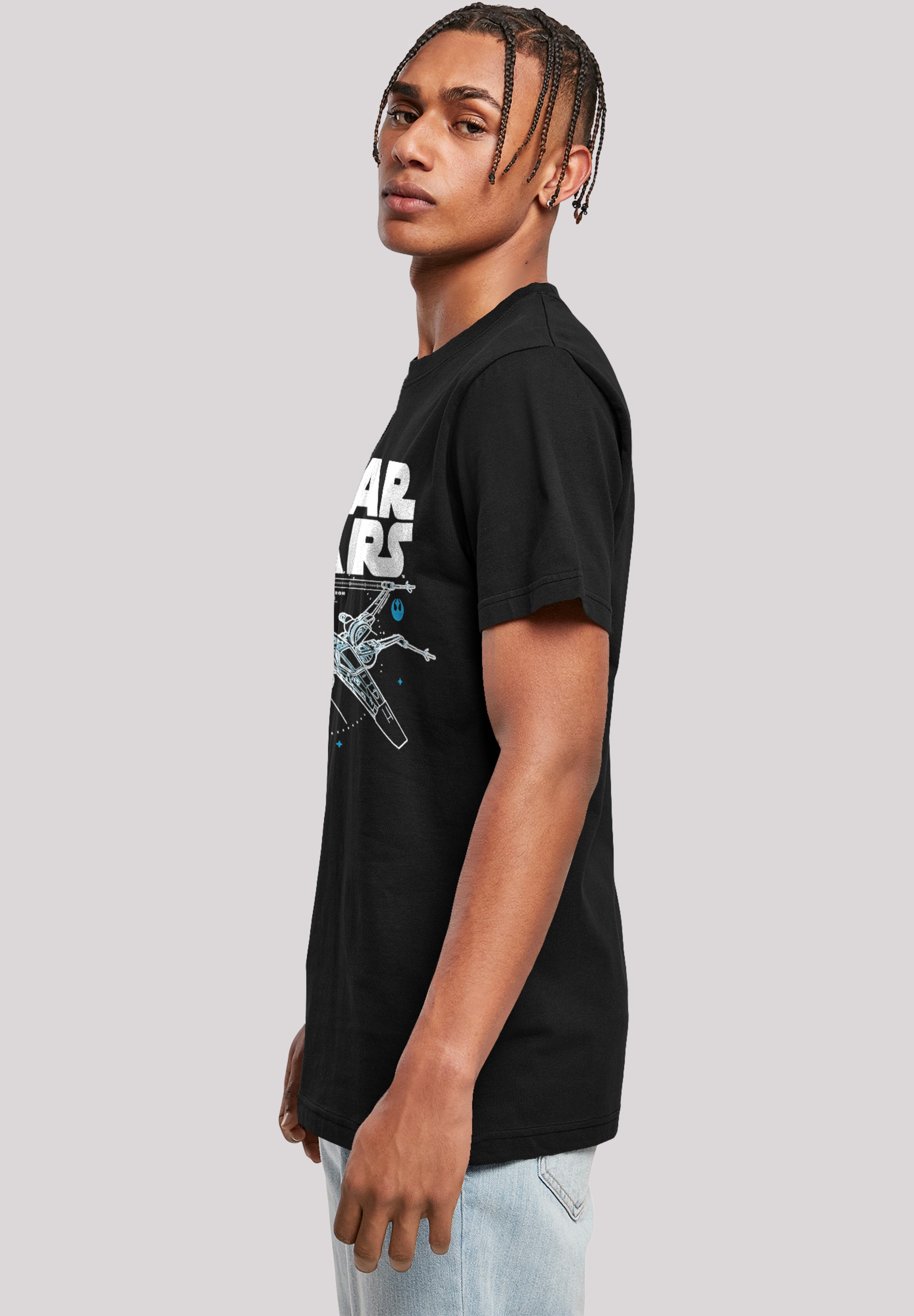 F4NT4STIC T-Shirt »Star Herren,Premium Jedi | X kaufen Merch,Regular-Fit,Basic,Bedruckt Last The Wars ▷ Wing«, BAUR