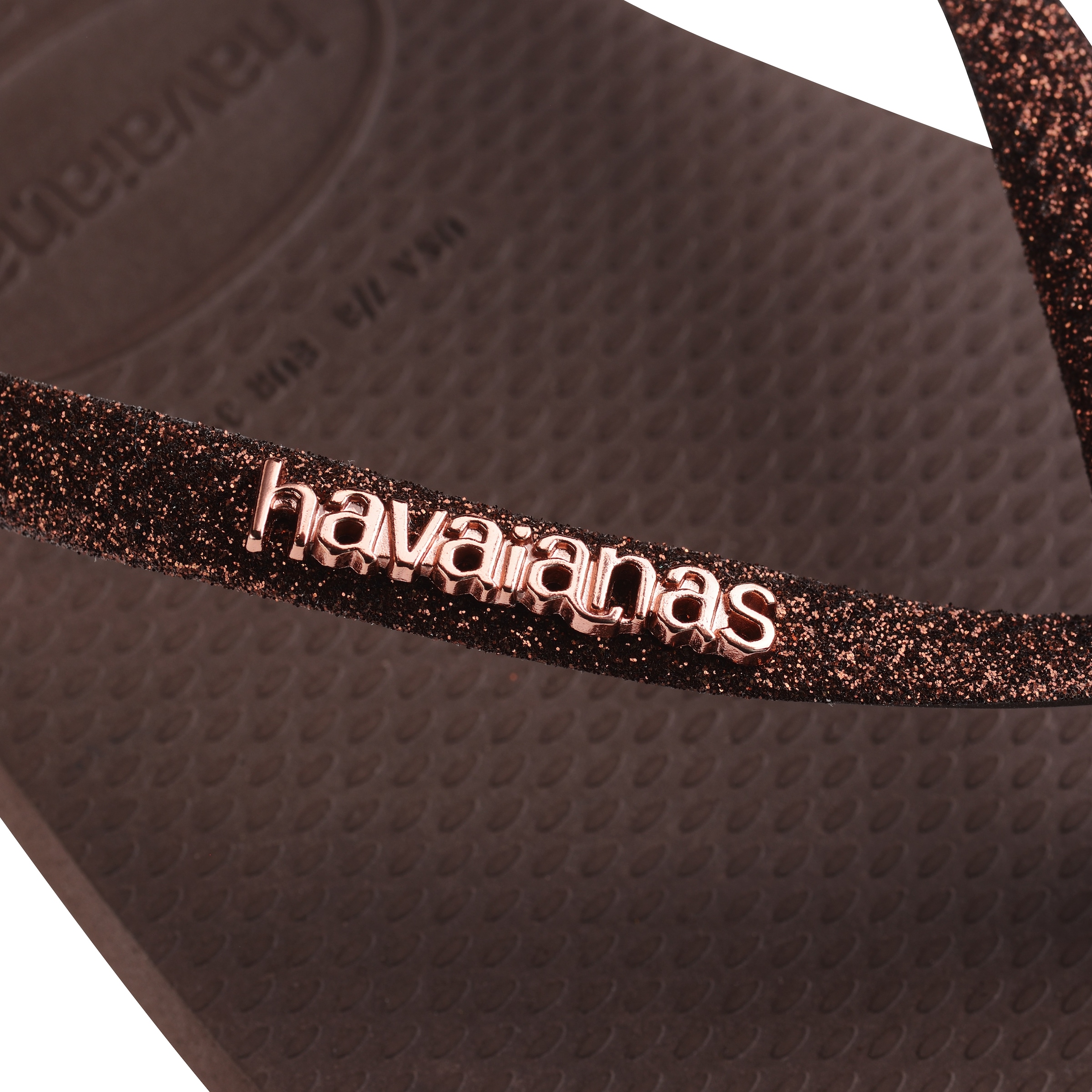 Havaianas Zehentrenner »SQUARE GLITTER«, Sommerschuh, Schlappen, Poolsildes mit Glitter