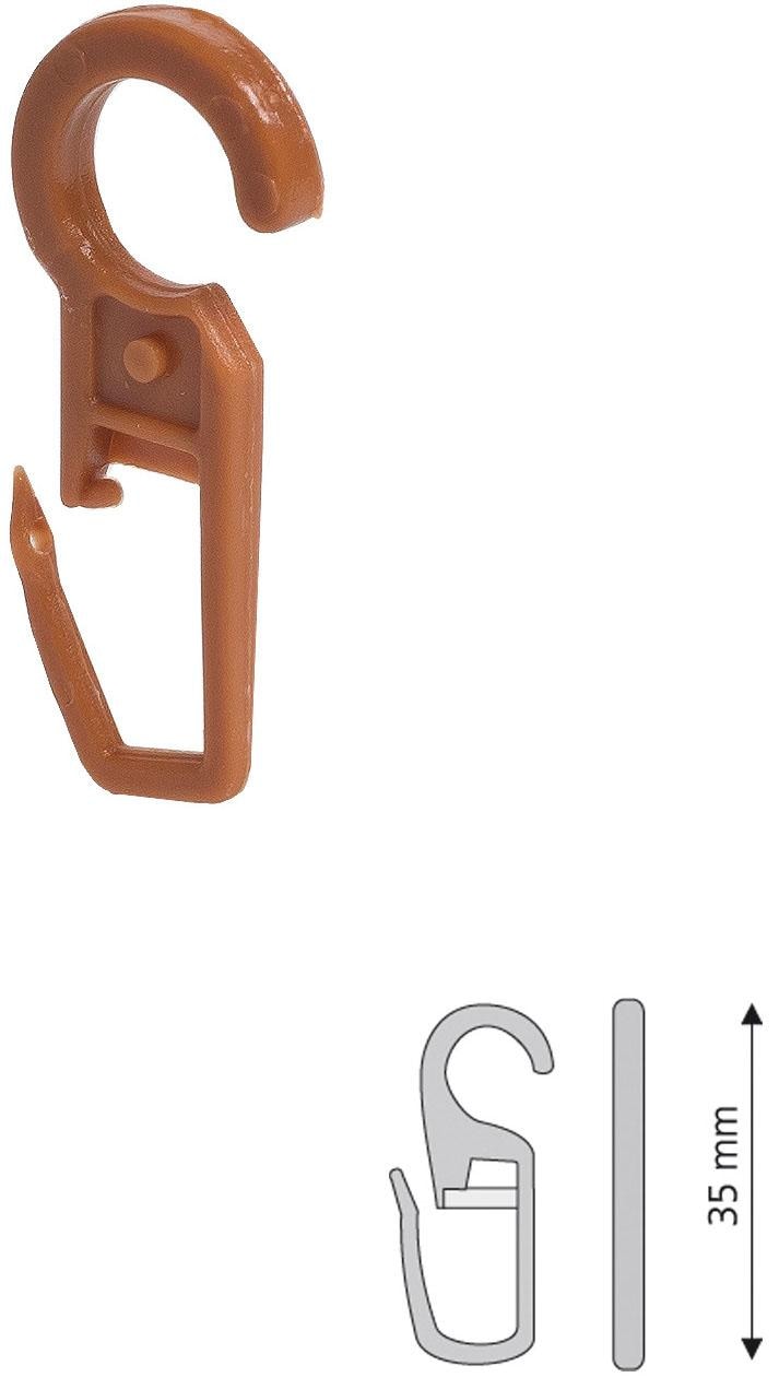 Faltenclip, (Set, 10 St.), Faltenlegehaken, für Gardinenringe Öse 10 mm