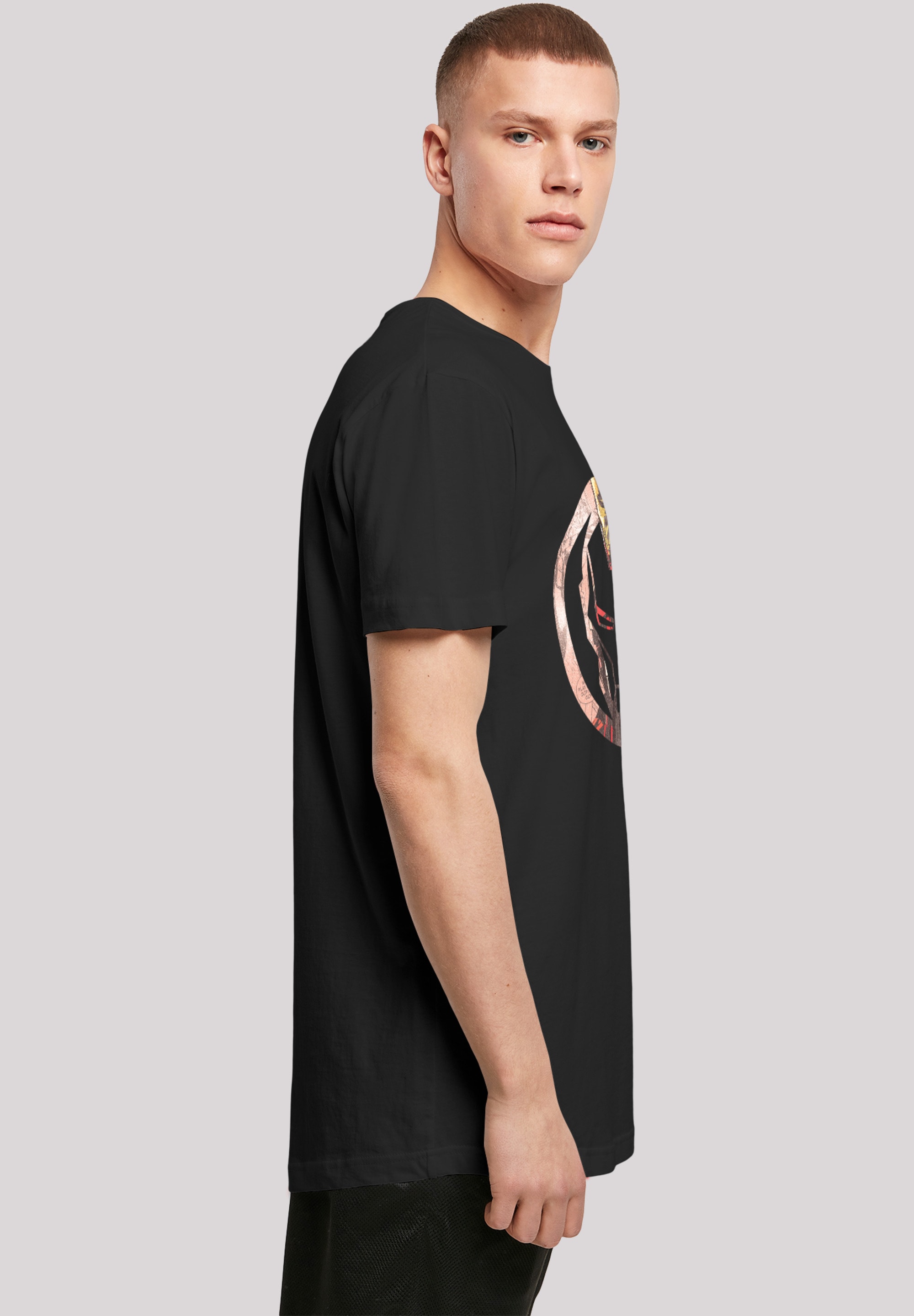 F4NT4STIC T-Shirt »Long Cut T-Shirt 'Marvel Iron Man Montage Symbol'« Herren,Premium Merch,Lang,Longshirt,Logo Print