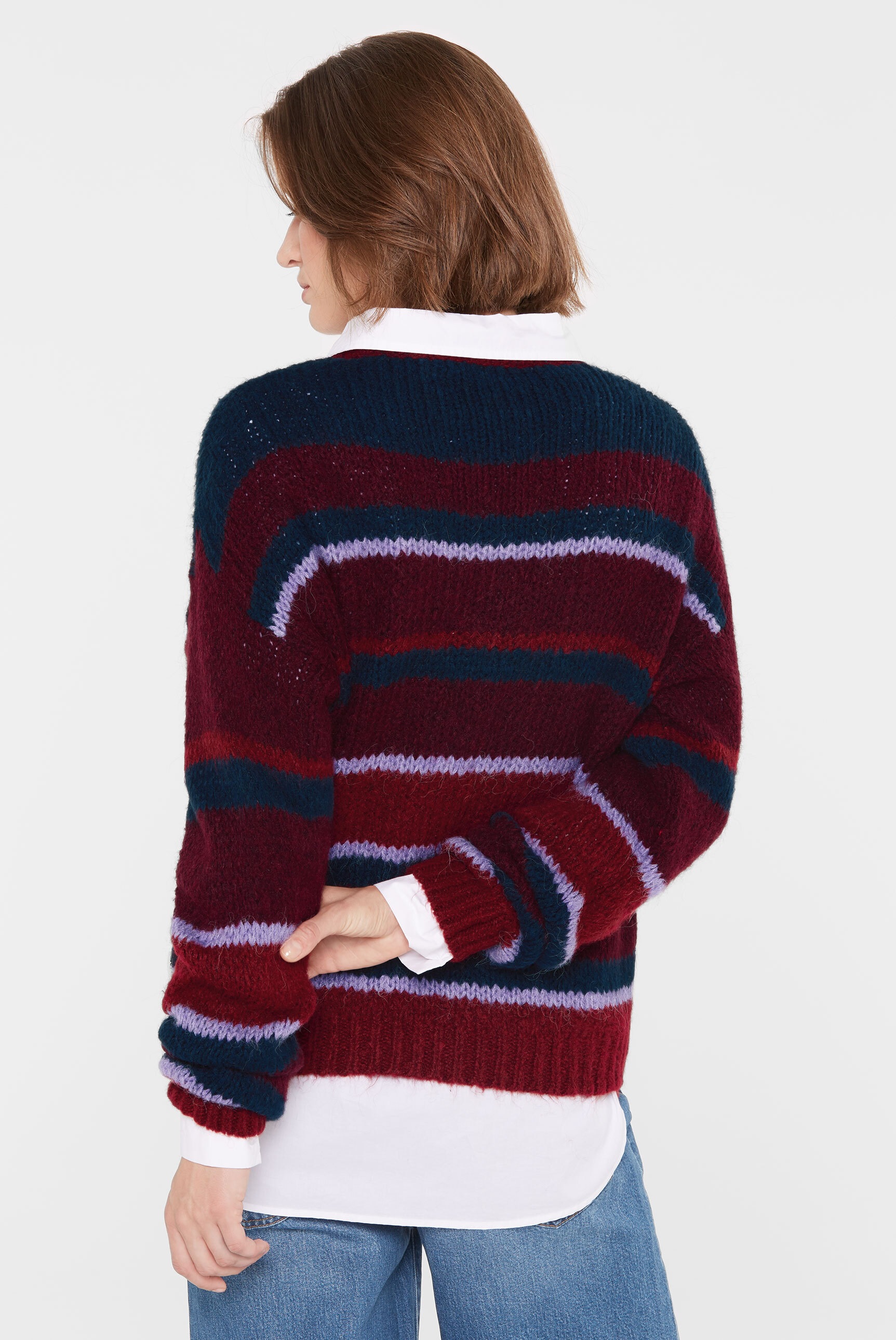 SENSES.THE LABEL Rundhalspullover, aus Flauschstrick