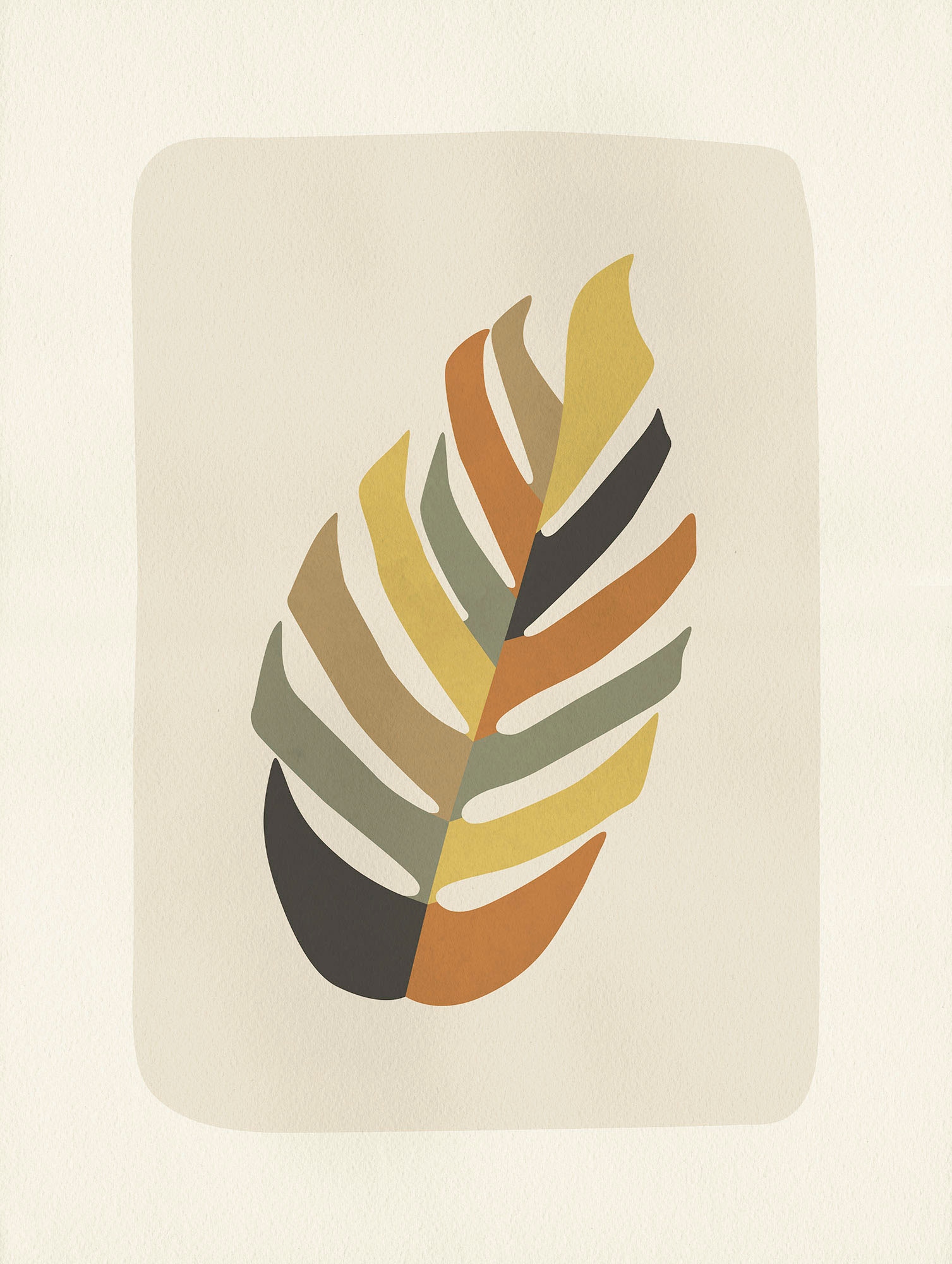 Komar Bild "Clay Leaf -" Natur 1 Stk. tlg. Wandbild zur Dekoration - ohne R günstig online kaufen