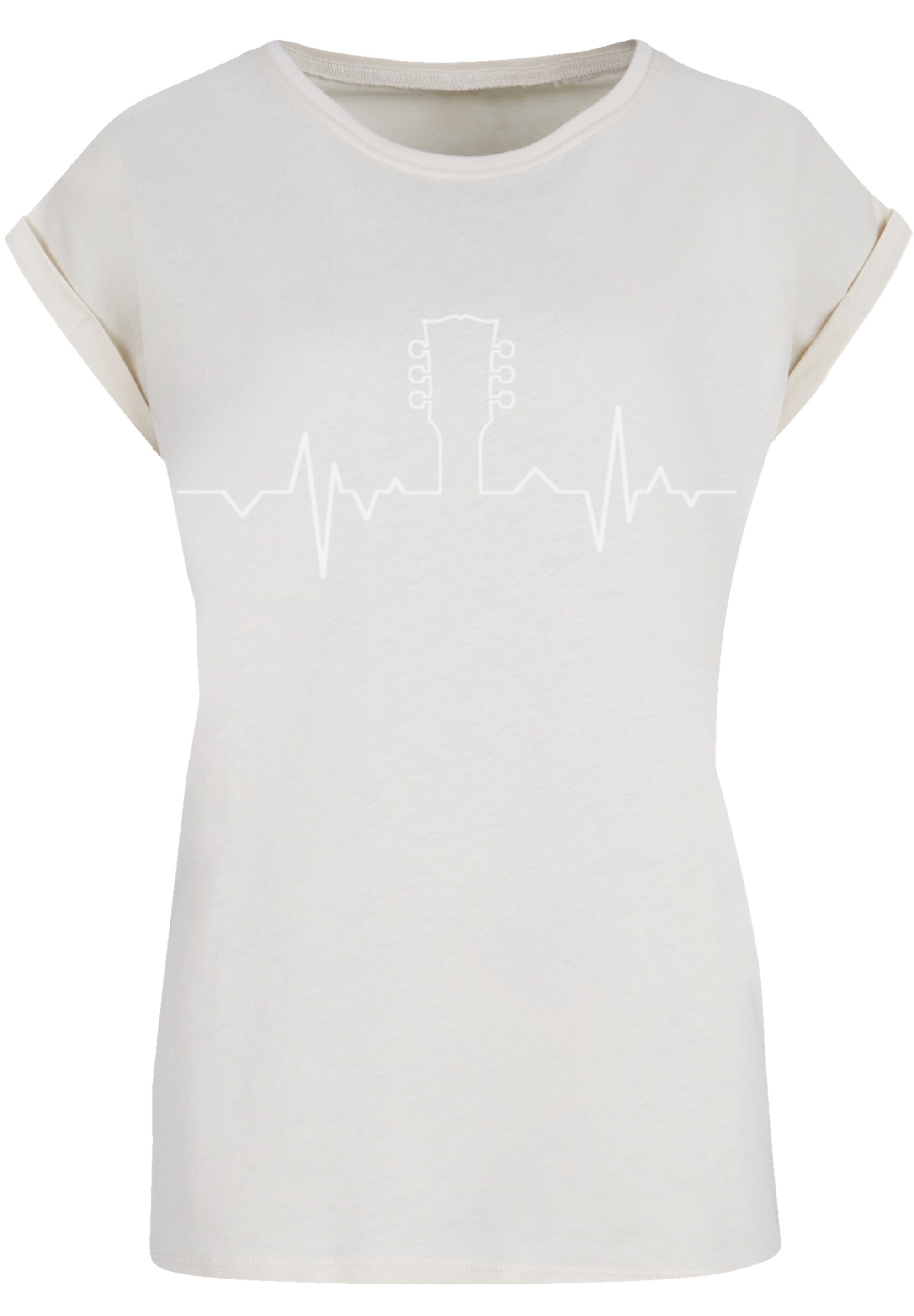 F4NT4STIC T-Shirt »Gitarre Herzschlag design«, Premium Qualität