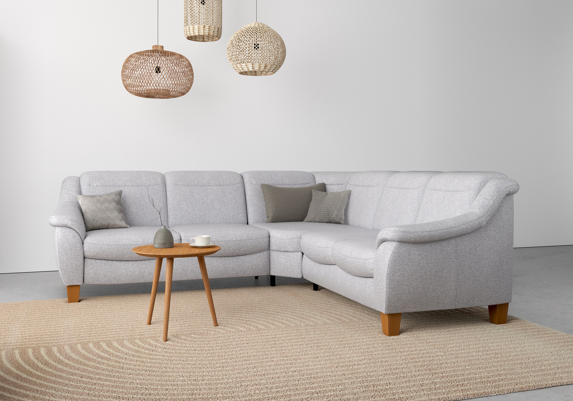 Home affaire Ecksofa »Caldera L-Form«, Federkern, wahlweise mit Kopfteilverstellung, Bettfunktion, Bettkasten