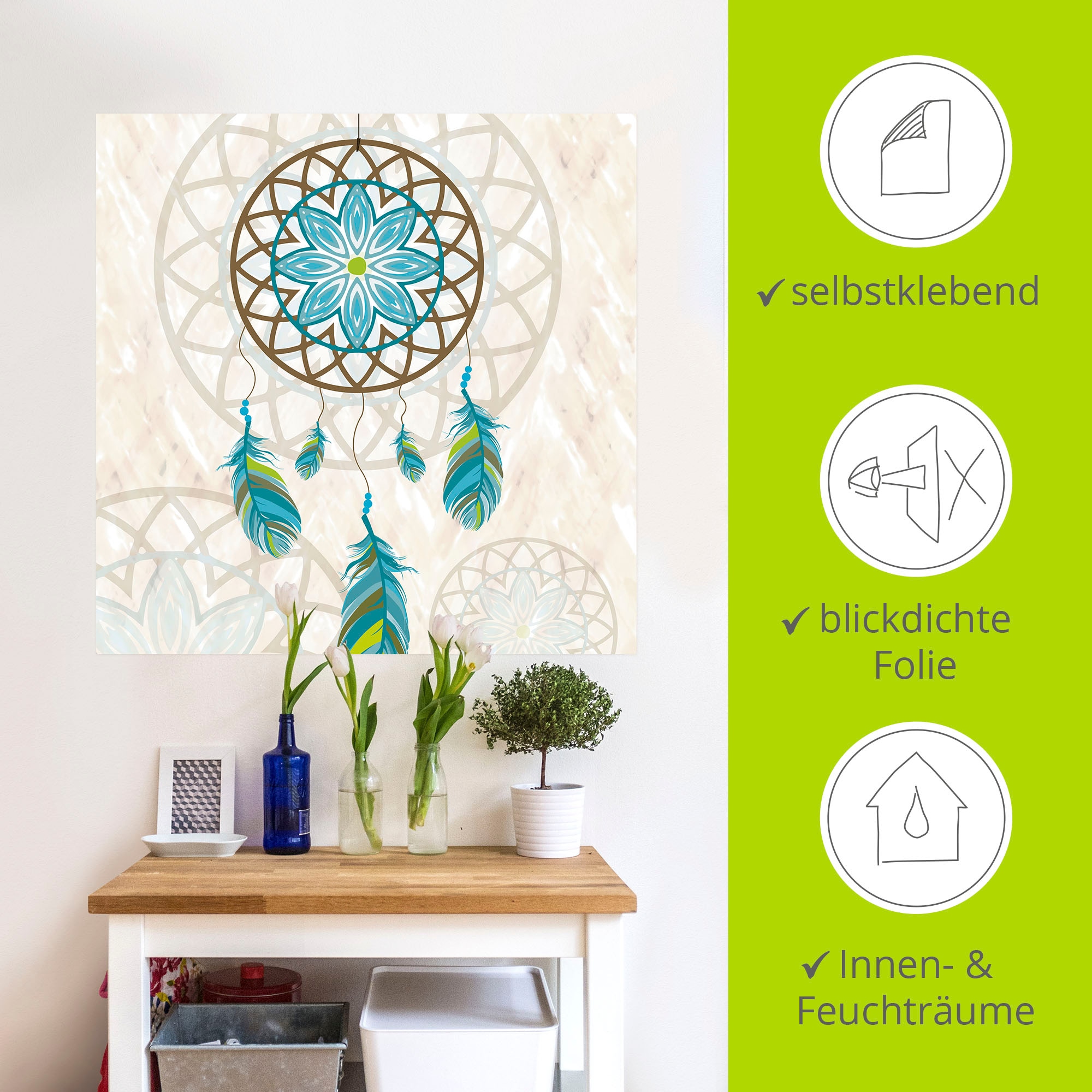 Artland Wandbild »Traumfänger«, Muster, (1 St.), als Poster, Wandaufkleber in verschied. Größen