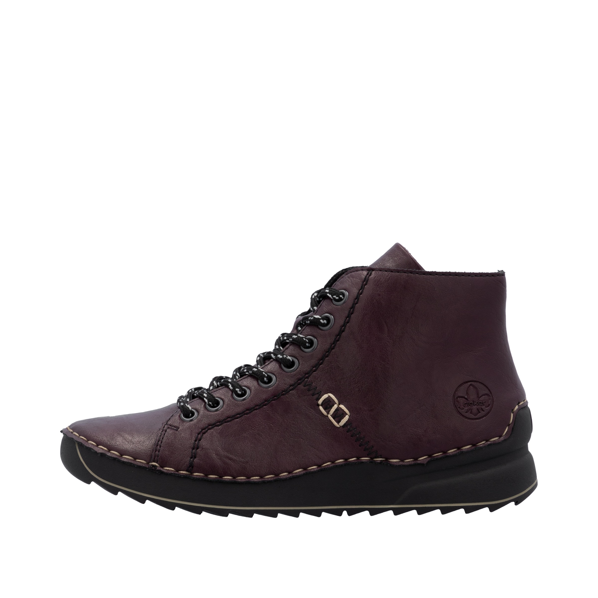 Rieker Damen Schnürboots Brombeere Größe 38 6