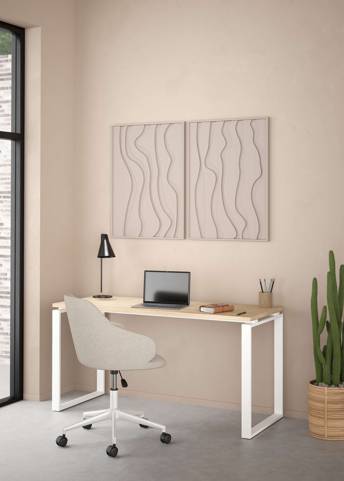 Home affaire Schreibtisch "Sign Arbeitstisch, Sekretär, Bürotisch," Cleanes Design, Metallbeine, Breite 120 oder 150 cm