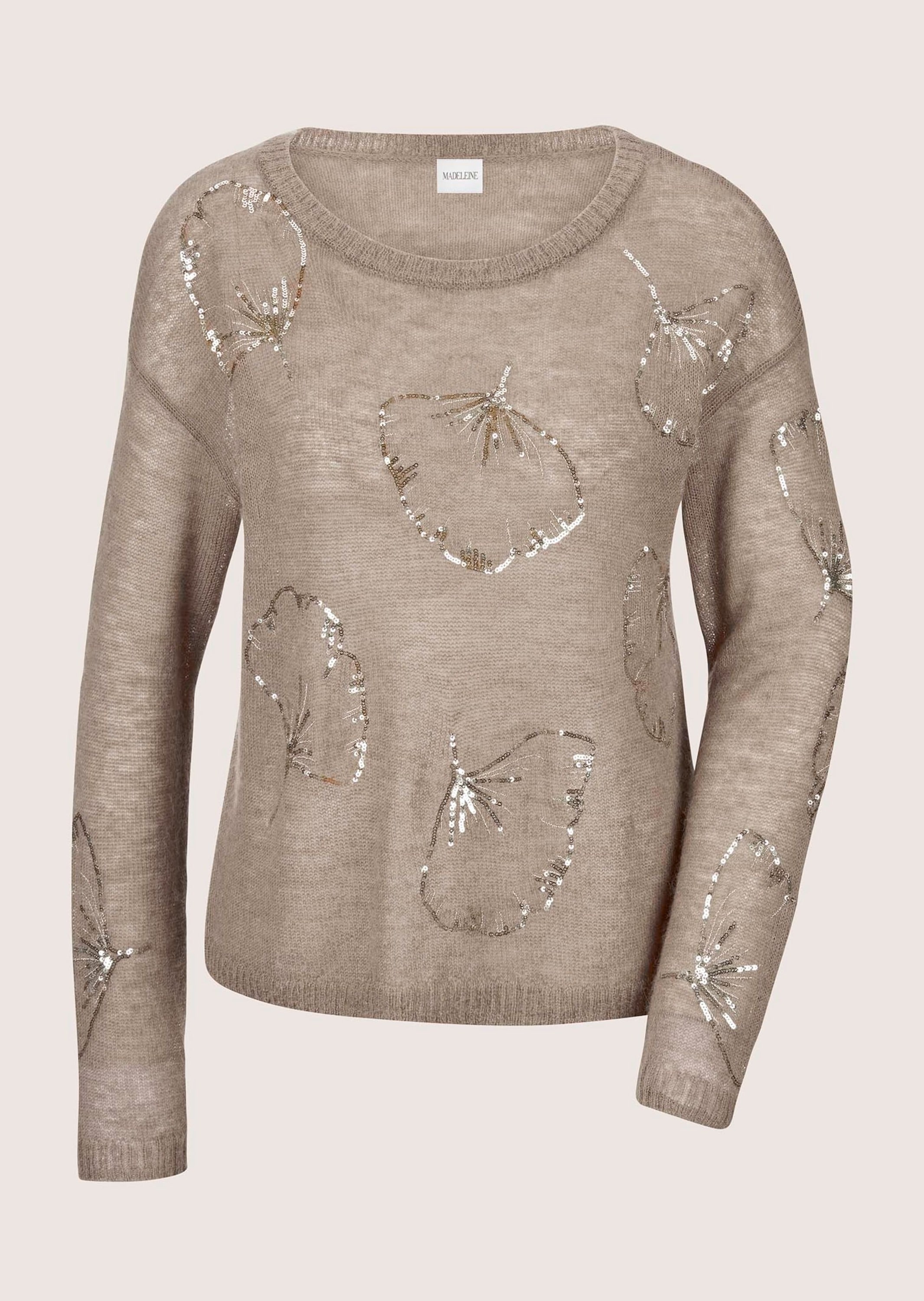 MADELEINE Longpullover "Pullover Rundhals-Pullover mit Pailletten" günstig online kaufen