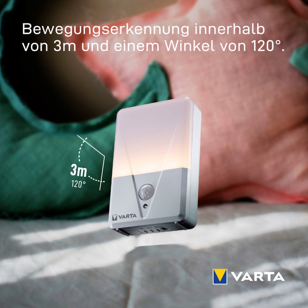 VARTA Nachtlicht »VARTA Motion Sensor Nachtlicht ist batteriebetrieben inkl. 3xAAA«