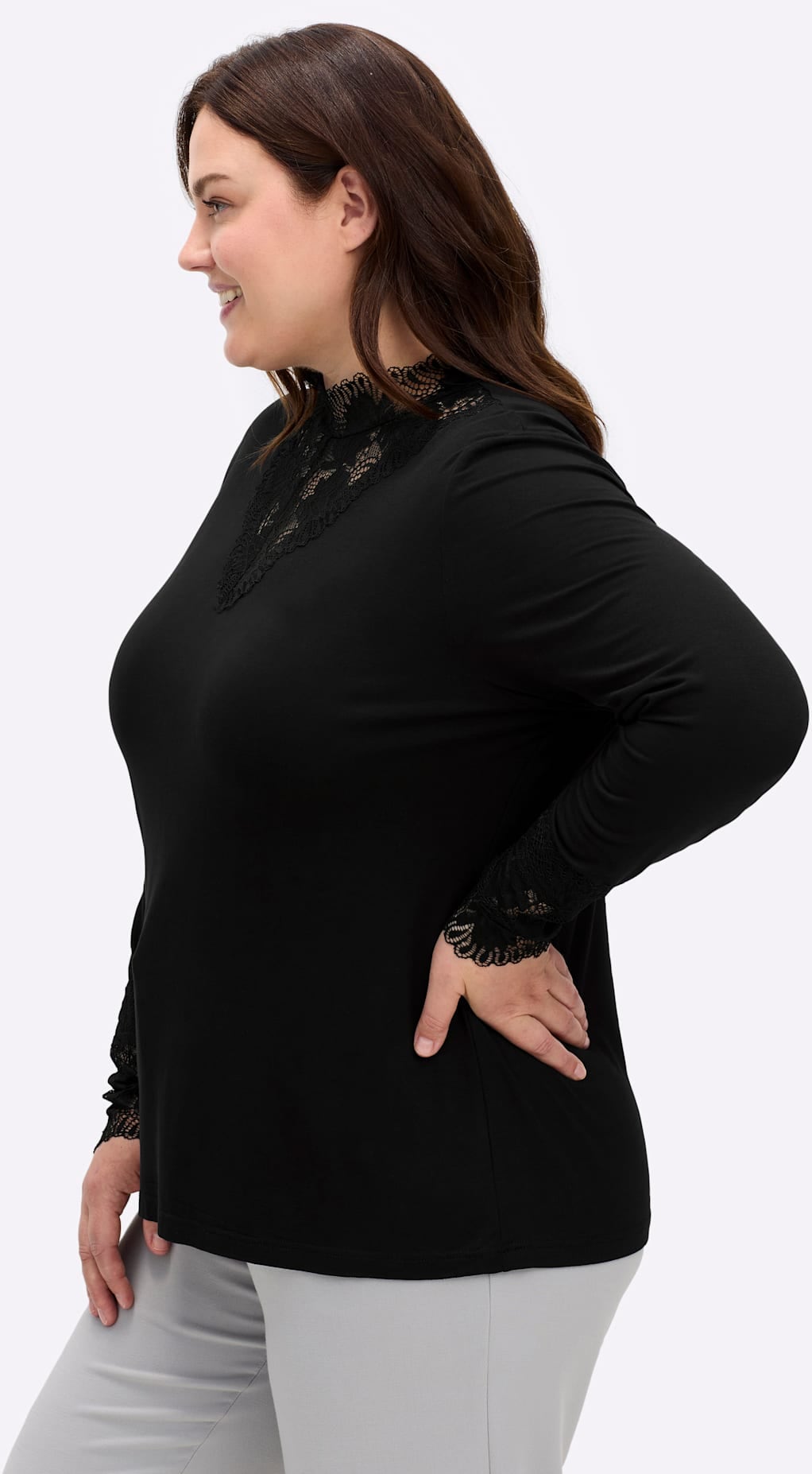 sheego by Joe Browns Stehkragenshirt »Shirt« 1 Stk. tlg.