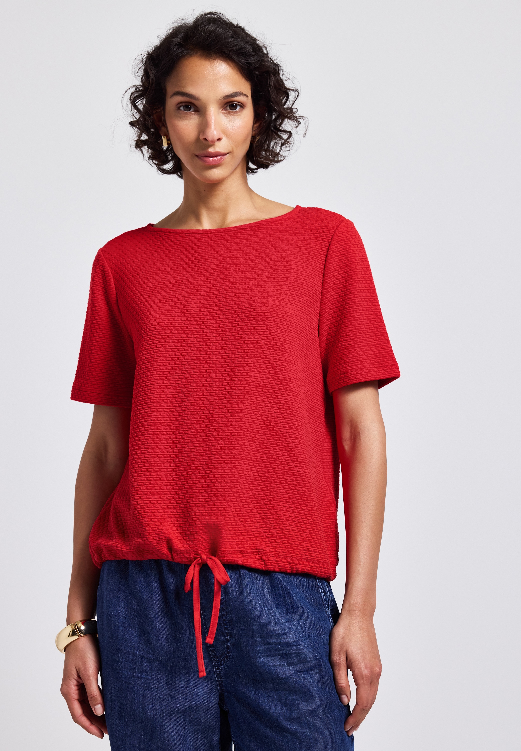 STREET ONE T-Shirt, mit U-Boot-Ausschnitt günstig online kaufen