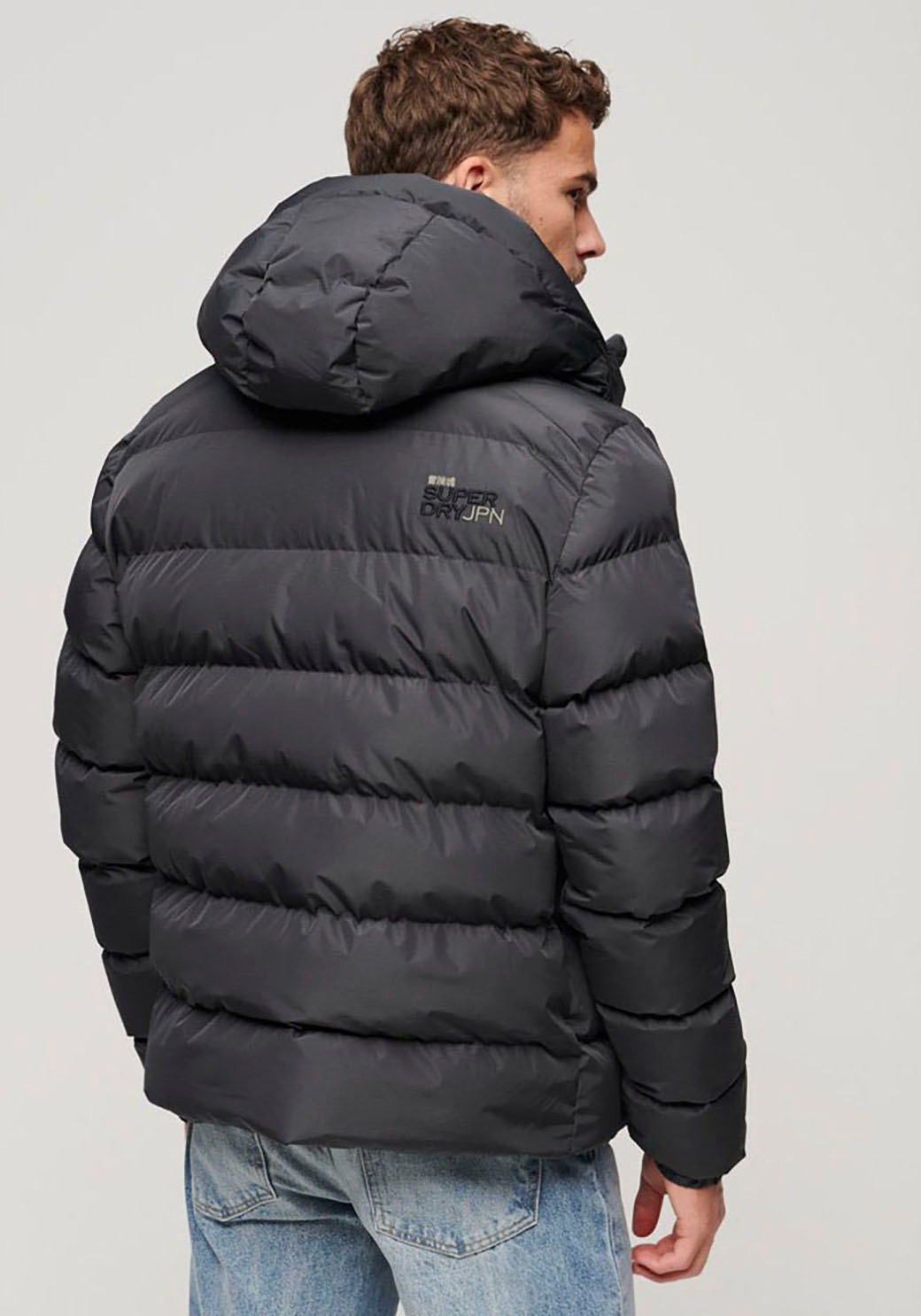 Superdry Steppjacke »HOODED SPORTS PUFFER JACKET«, mit Kapuze