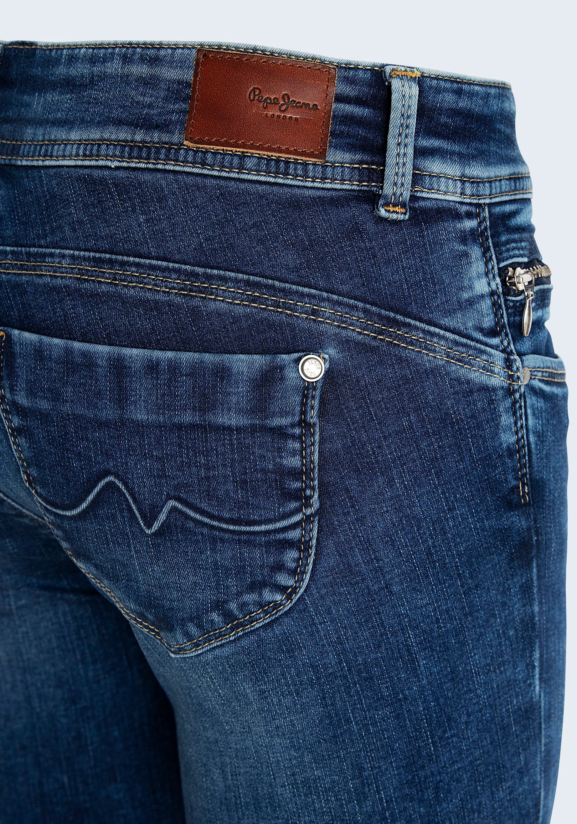 Pepe Jeans Slim-fit-Jeans »NEW BROOKE«, mit 1-Knopf Bund und  Reißverschlusstasche für bestellen | BAUR