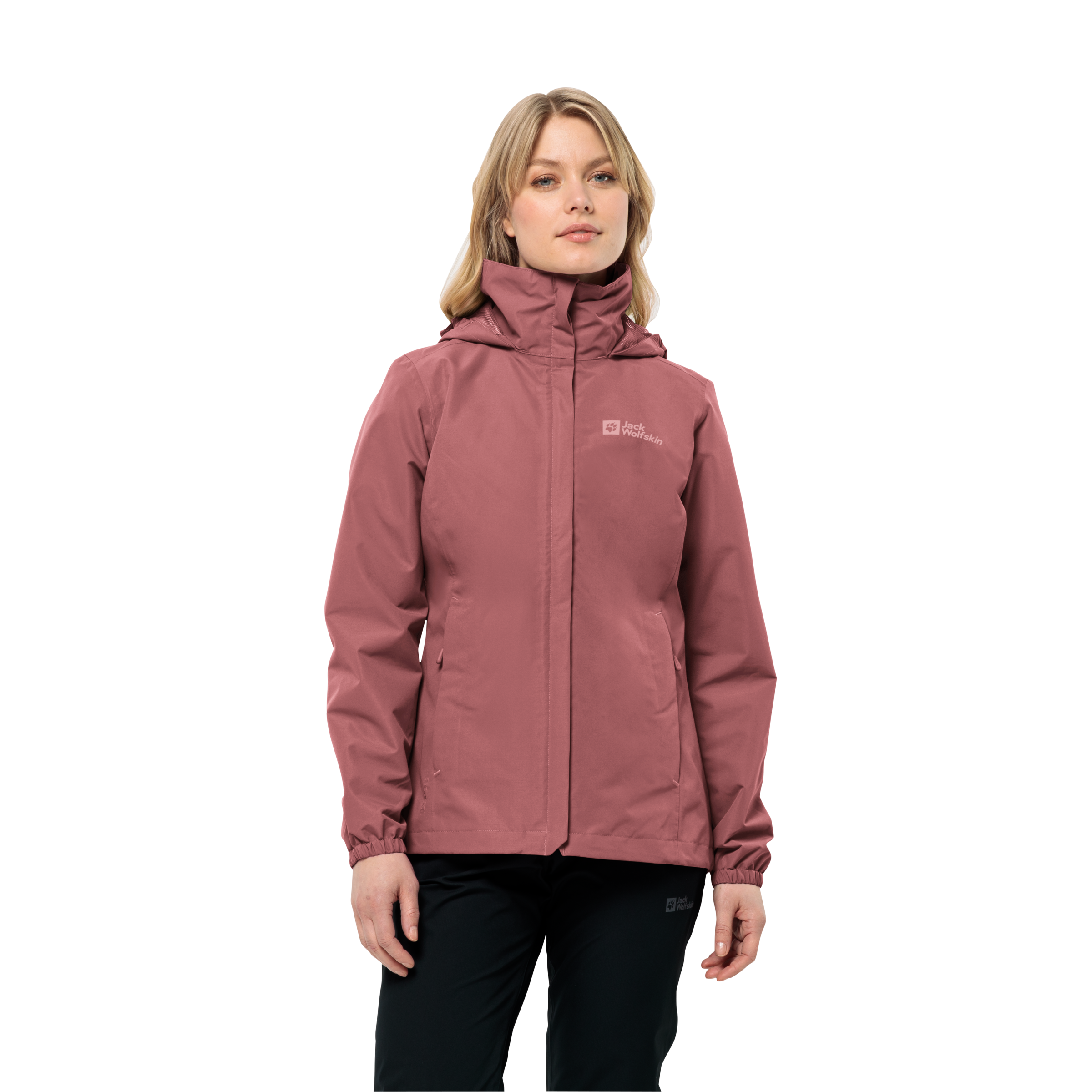 Jack Wolfskin Funktionsjacke "STORMY POINT 2L JKT W", mit Kapuze, mit verstaubarer Kapuze, wasserdicht, atmungsaktiv und