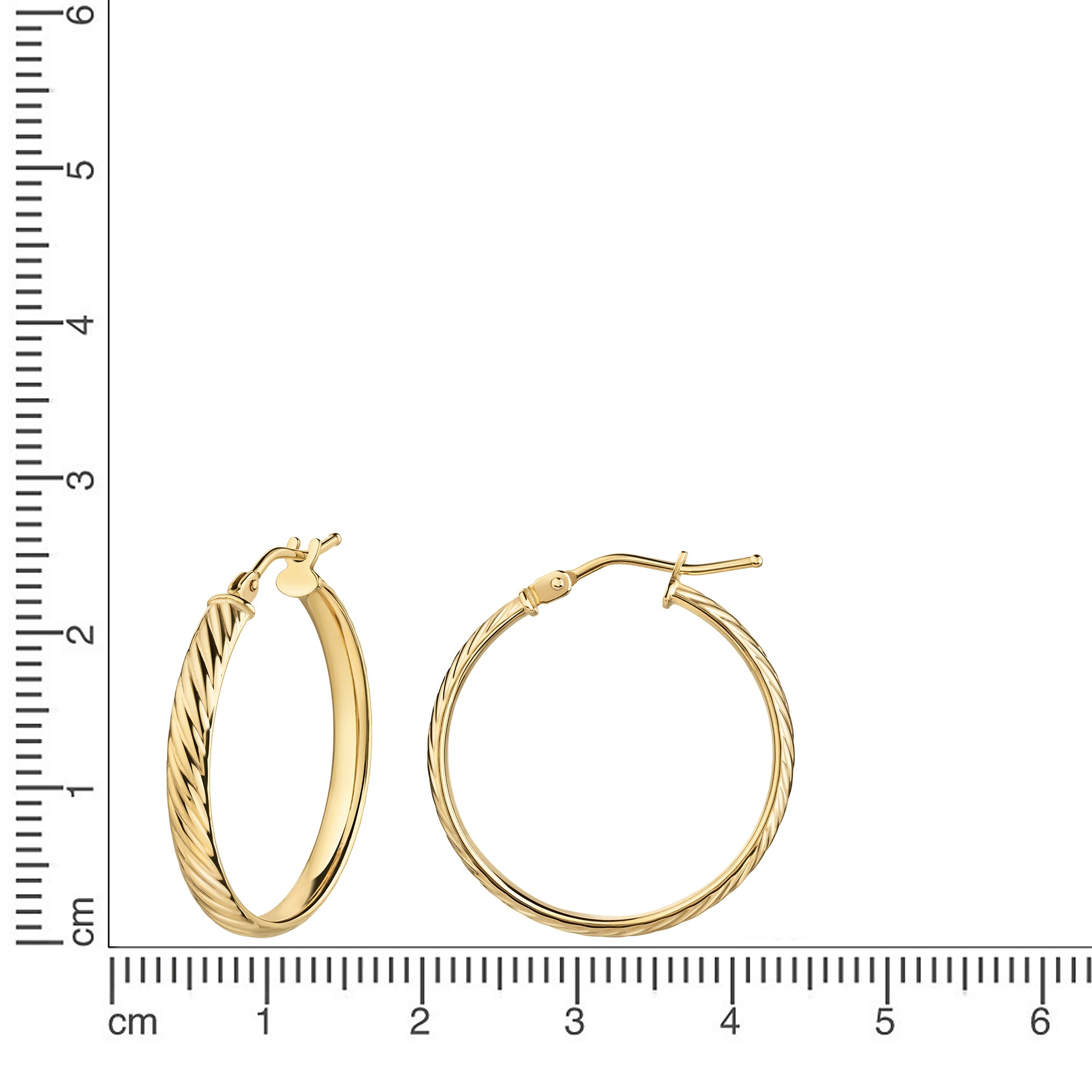 Fascination by Ellen K. Paar Creolen »375/- Gelbgold 22mm«
