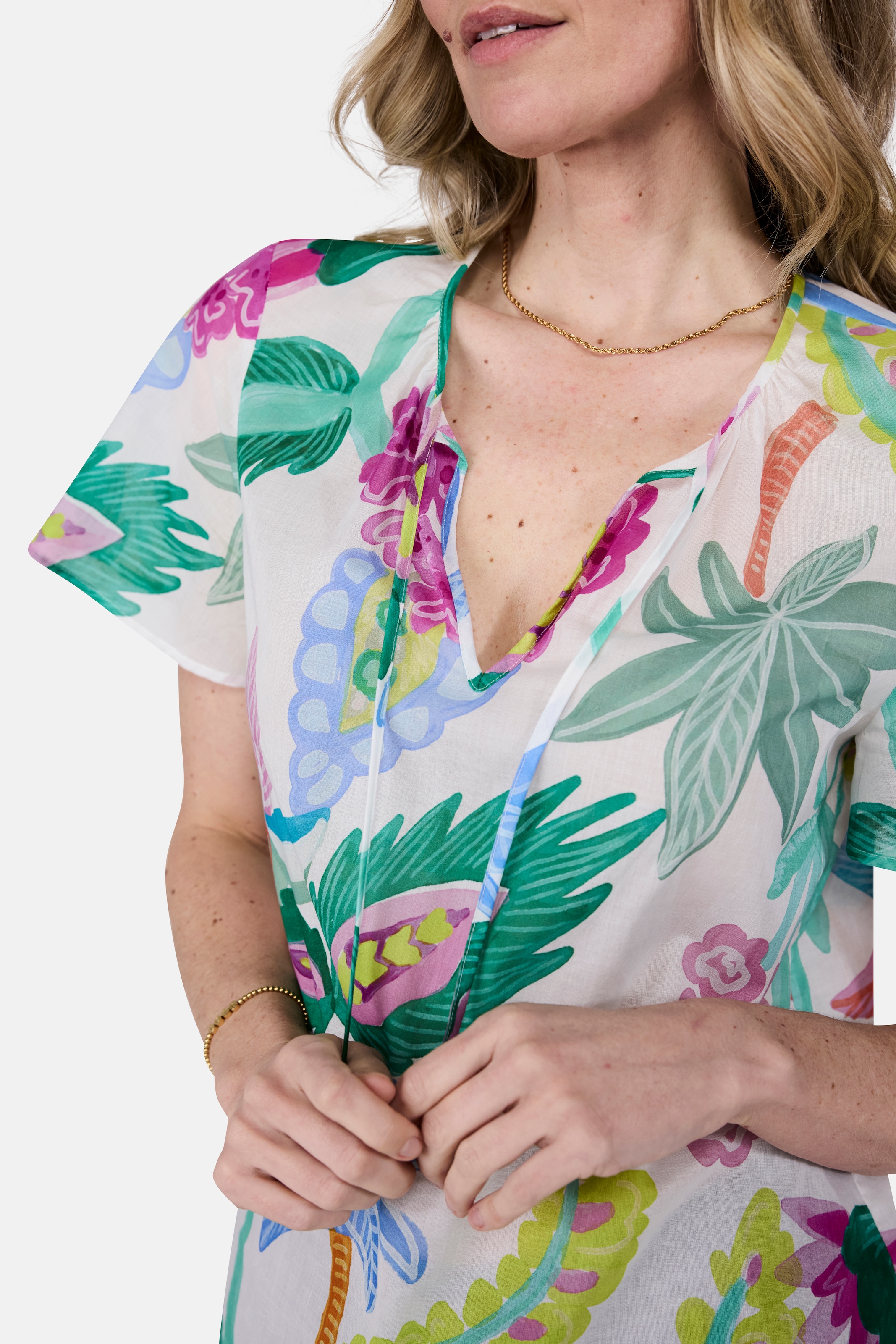 Lieblingsstück Schlupfbluse, mit Tropicalprint
