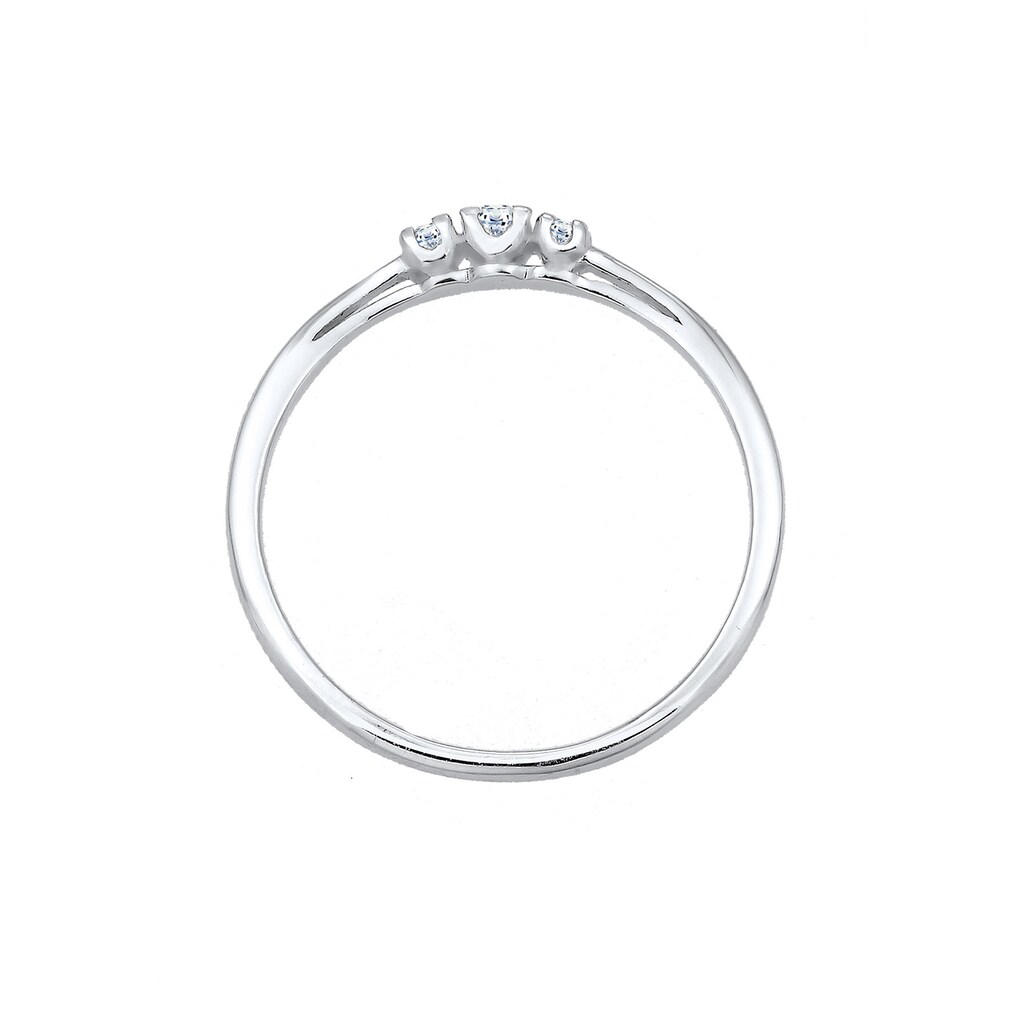 Elli DIAMONDS Verlobungsring »Verlobungsring Diamant (0.06 ct.) Zart 925 Silber«