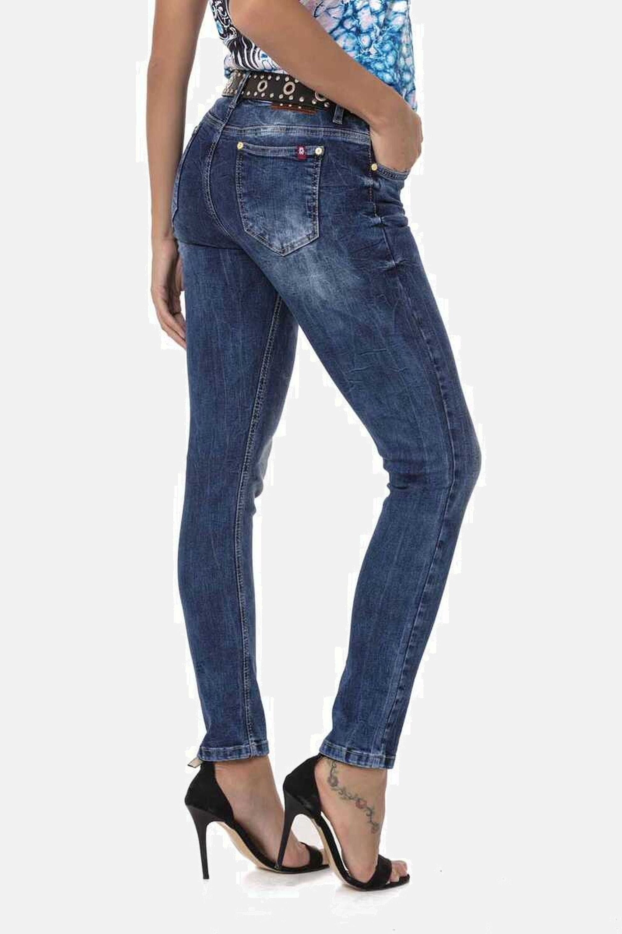 Cipo & Baxx Slim-fit-Jeans »Jeans«, Mit cooler Used-Waschung, WD461