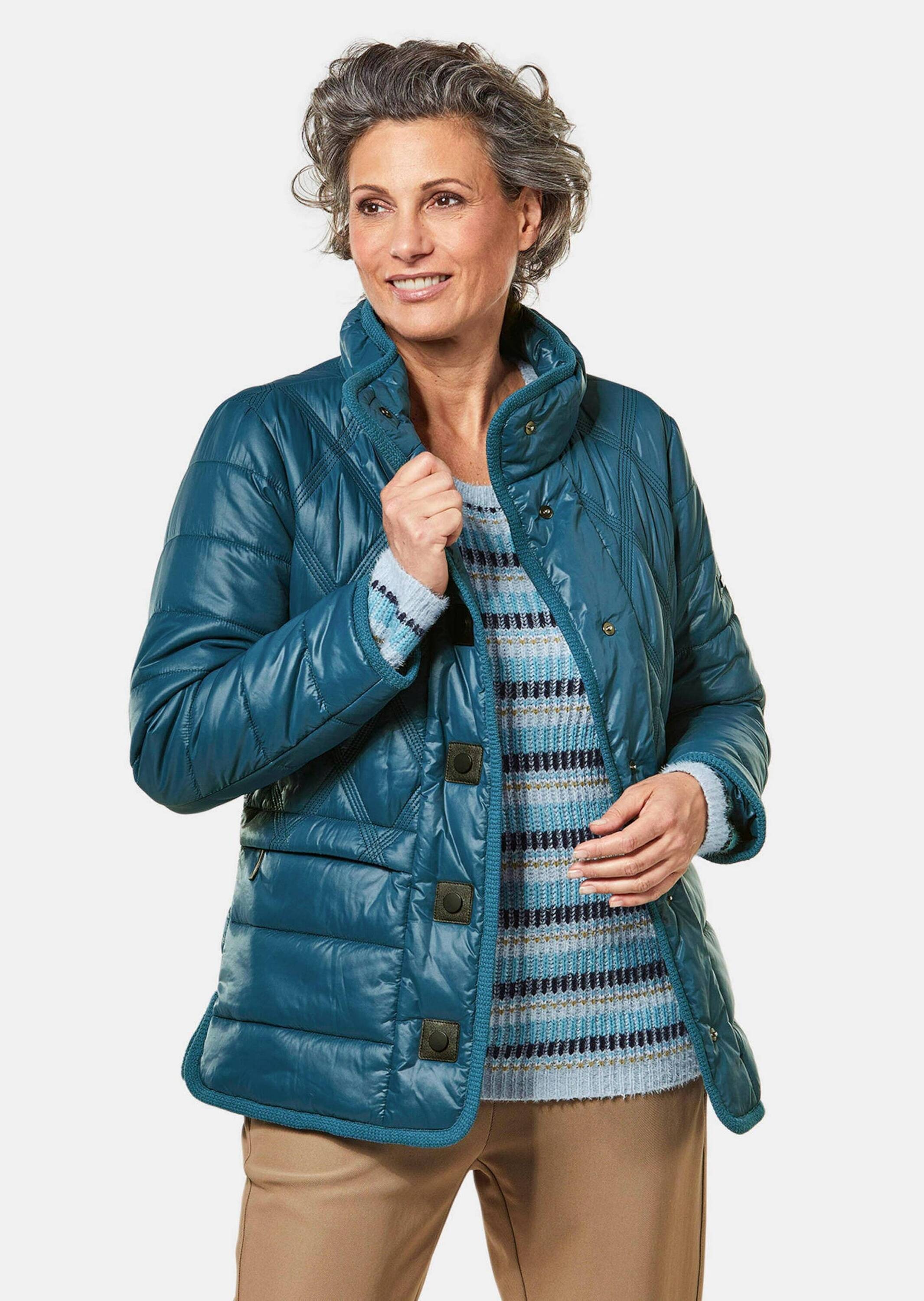 GOLDNER Kurzjacke »Steppjacke Steppjacke mit dekorativen Druckknöpfen«
