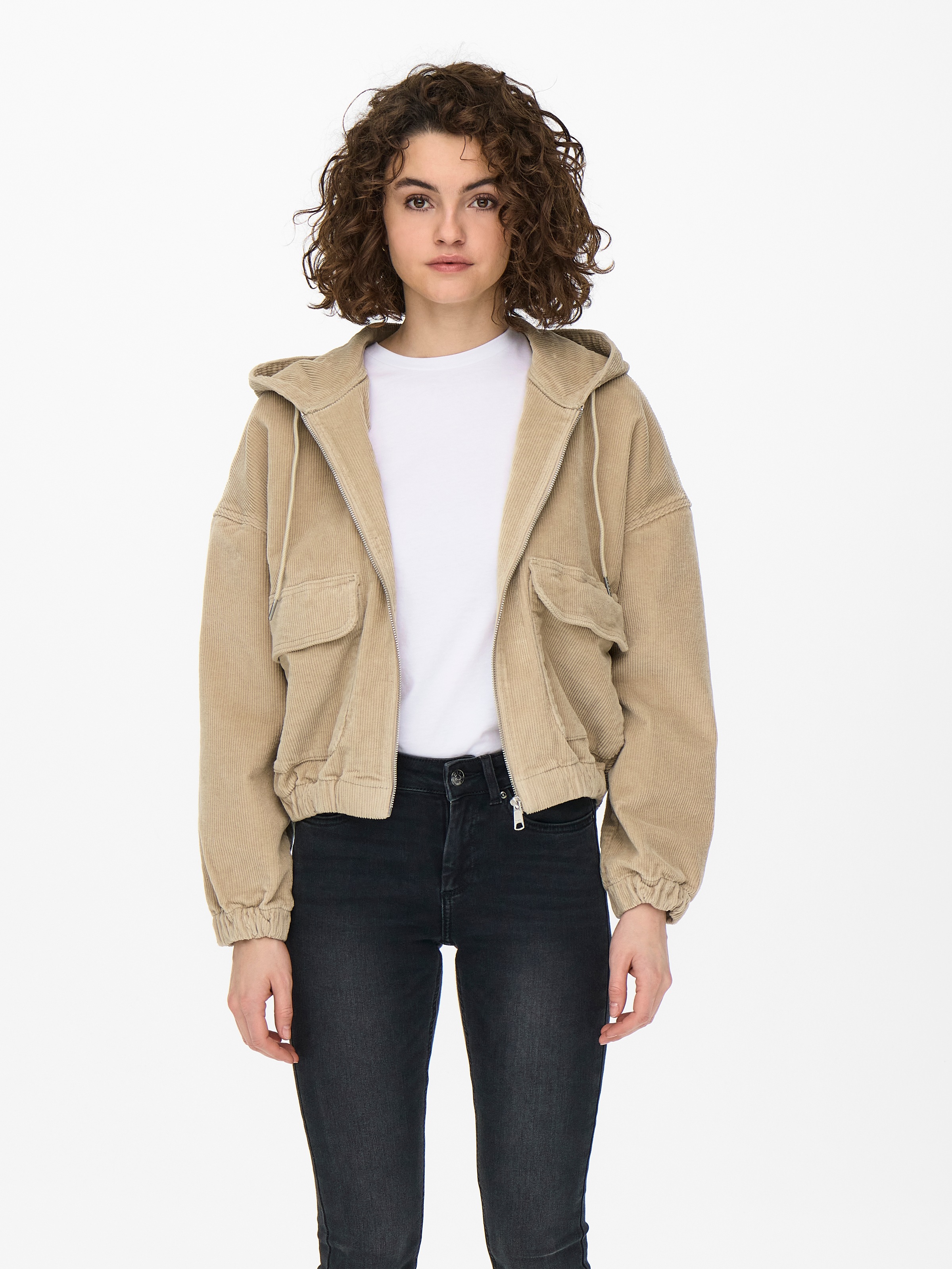 Thumbnail - ONLY Cordjacke "ONLKENZIE L/S CORD JACKET PNT NOOS" mit Kapuze