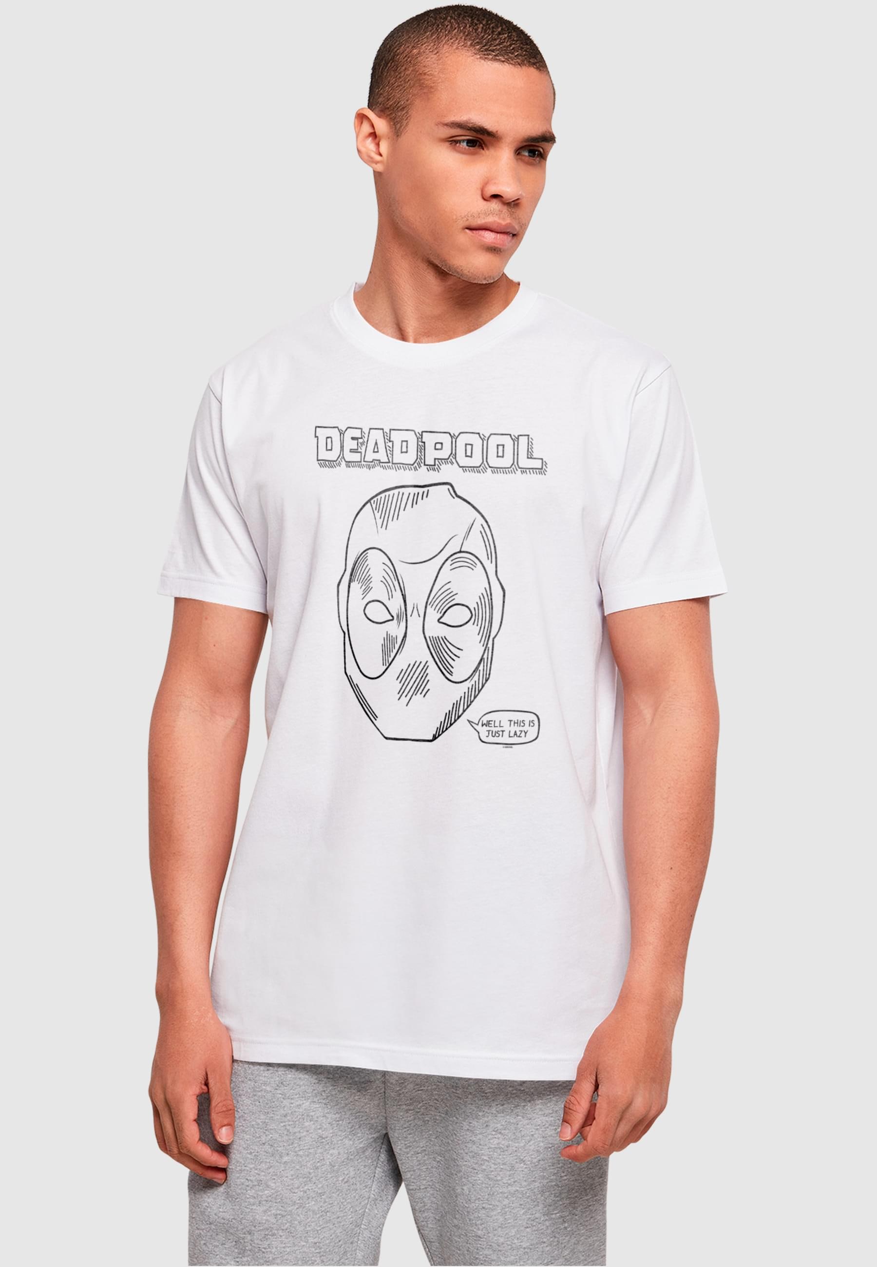 ABSOLUTE CULT T-Shirt »ABSOLUTE CULT Herren Deadpool - This Is Just Lazy T-Shirt«, (1 tlg.)