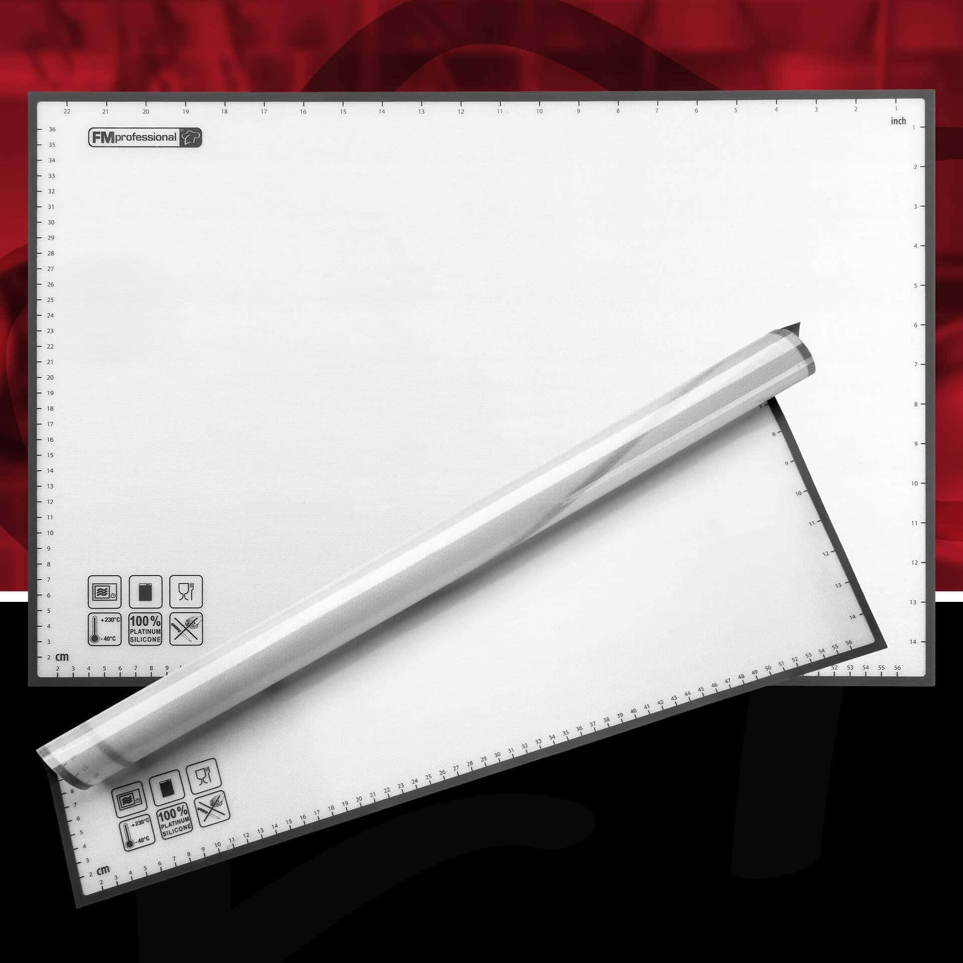 FMprofessional Ausrollmatte »Silikonbackmatte aus hochwertigem Silikon« Antihaft, für Backofen & Mikrowelle