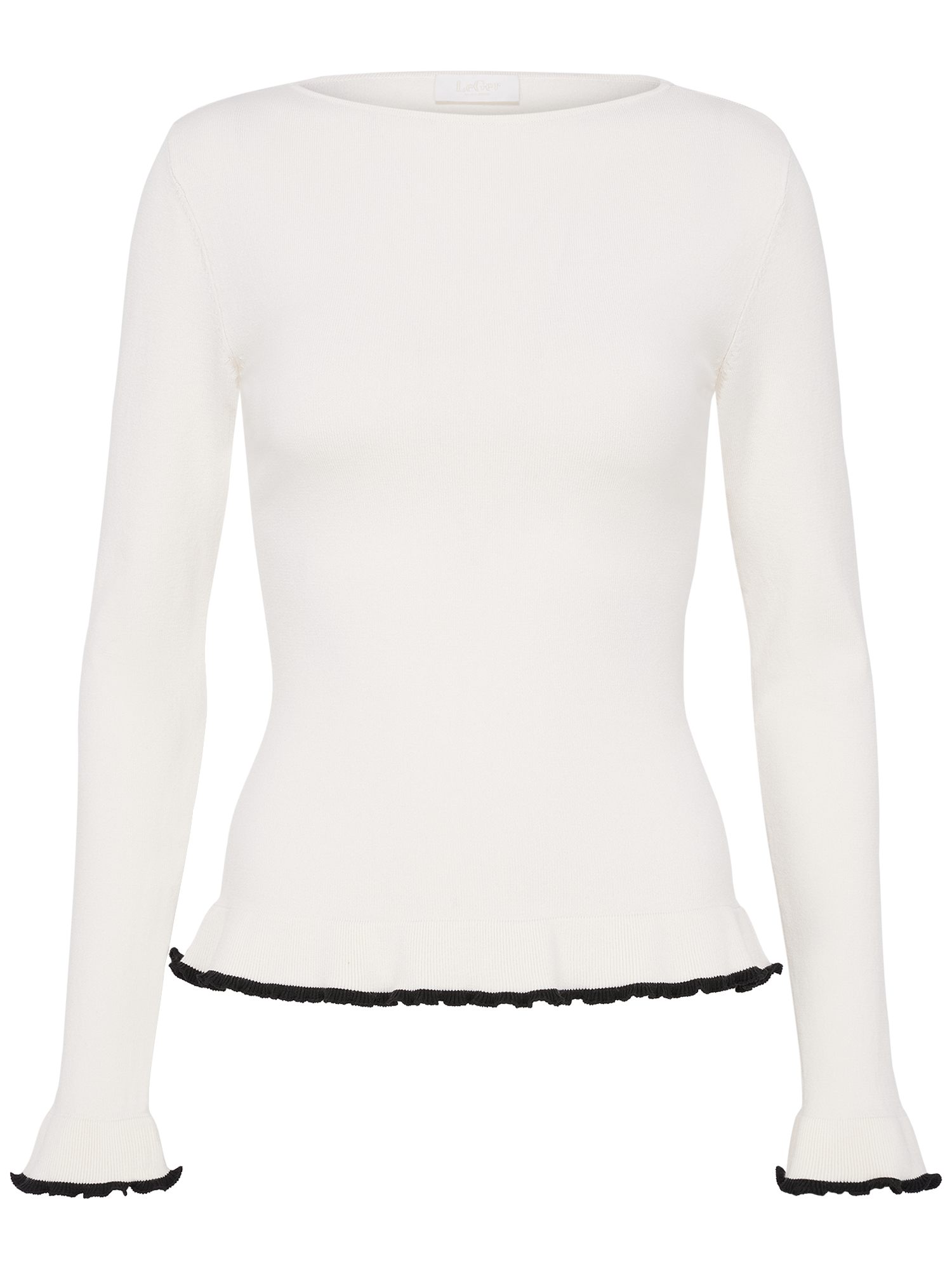 LeGer Strickpullover »Marlen, LeGer by Lena Gercke« slim fit, mit Wellenkanten