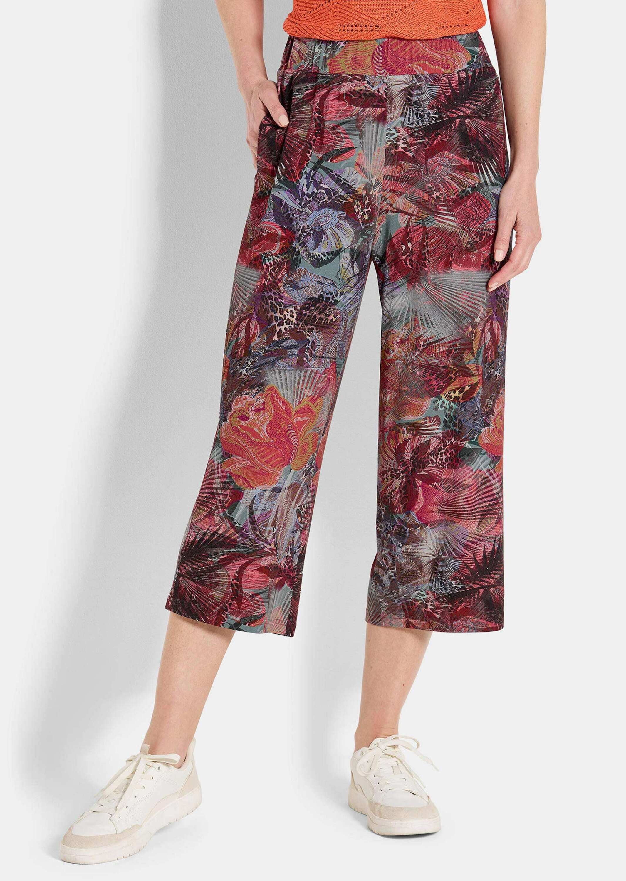GOLDNER Schlupfhose "Moderne Printhose mit floralem Muster" günstig online kaufen