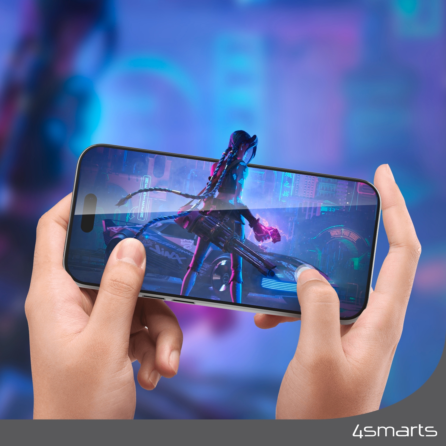 4smarts Displayschutzglas »Second Glass mit Montagerahmen«, für Apple iPhone 15 Pro Max