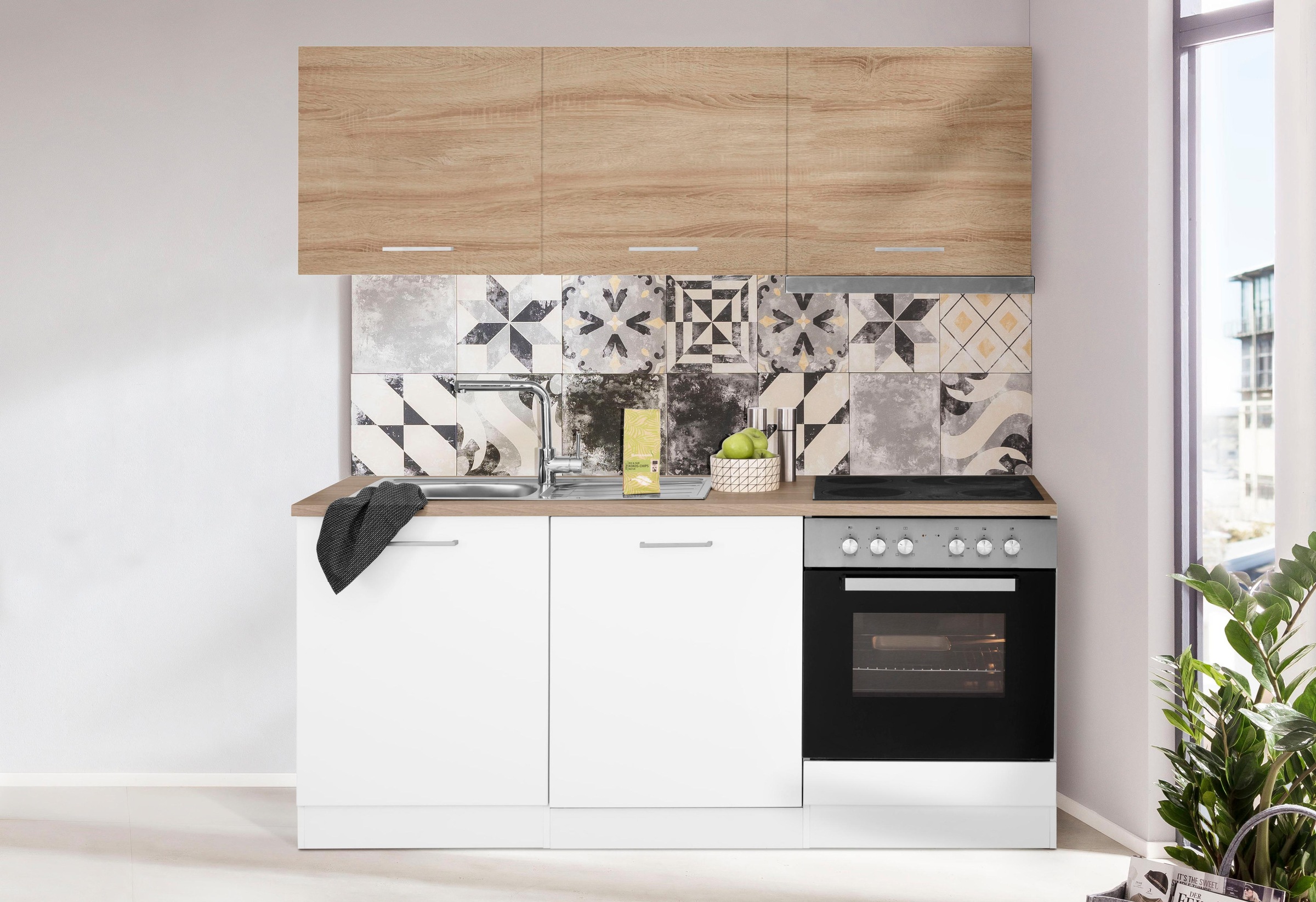 HELD MÖBEL Küchenzeile »Visby«, mit kaufen E-Geräten, 180 BAUR cm | Breite