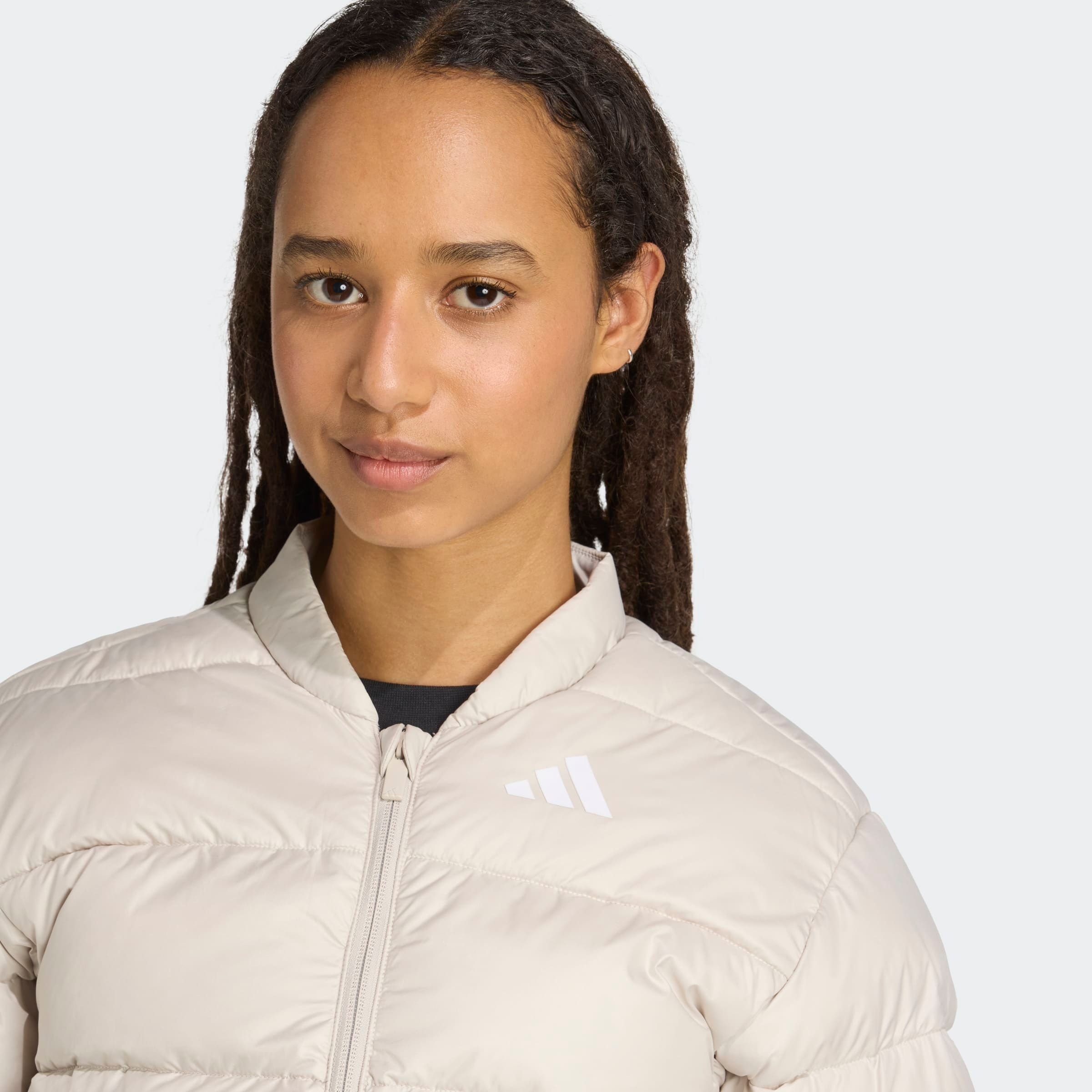 Winterjacke ADIDAS SPORTSWEAR "ESSENTIALS CLIMAWARM KUNSTDAUNEN PUFFER", Damen, Gr. M, wonder aluminium, Obermaterial: 100% Polyester, normal, Jacken Winterjacke 3