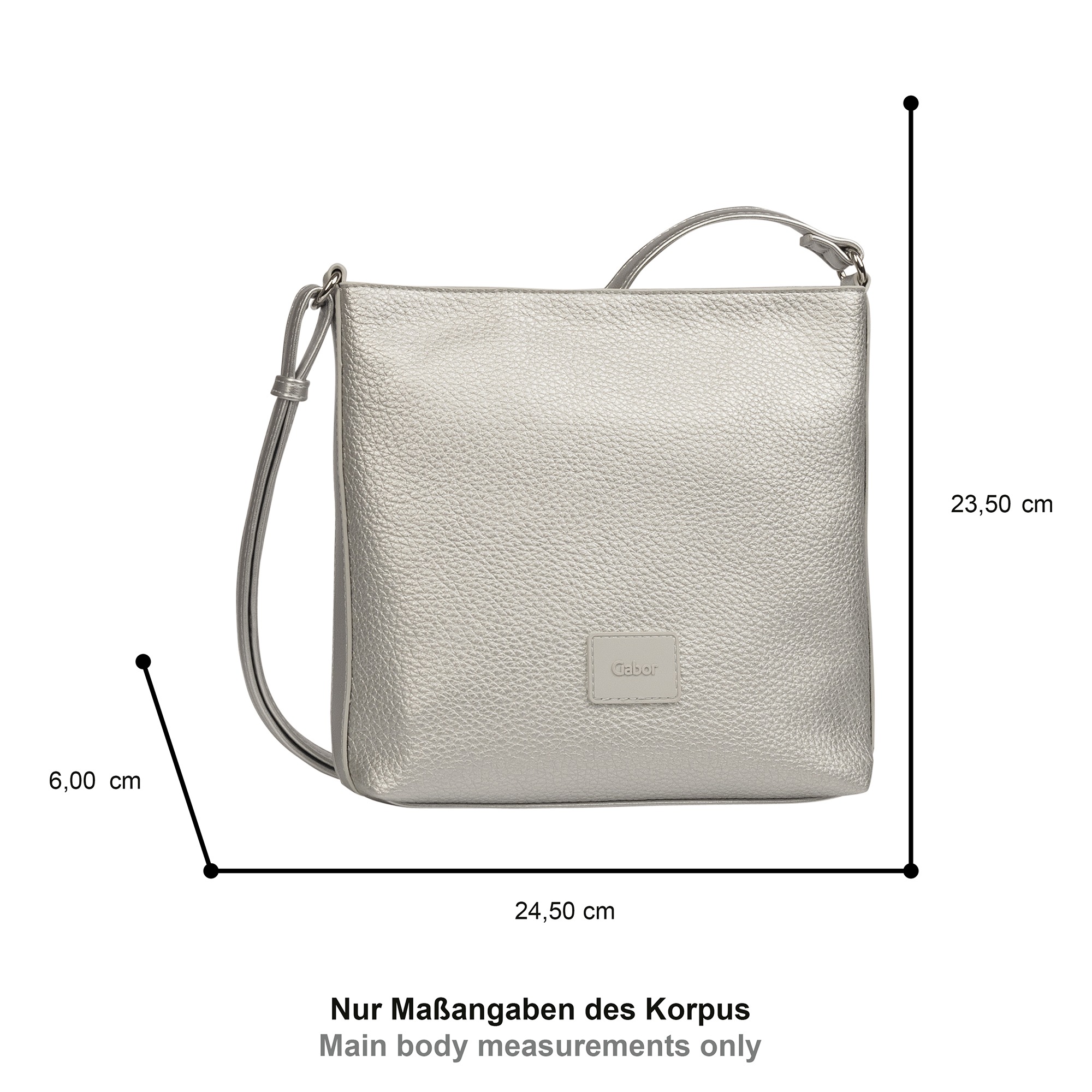 Gabor Umhängetasche "Elfie" Damen Schultertasche, Handtasche mit Logo-Aufnä günstig online kaufen