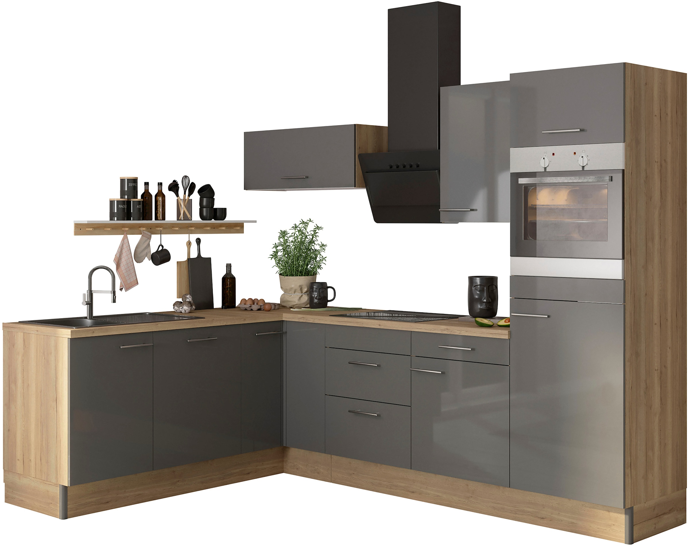 OPTIFIT Küche "Klara", 200 x 270 cm breit, wahlweise mit E-Geräten