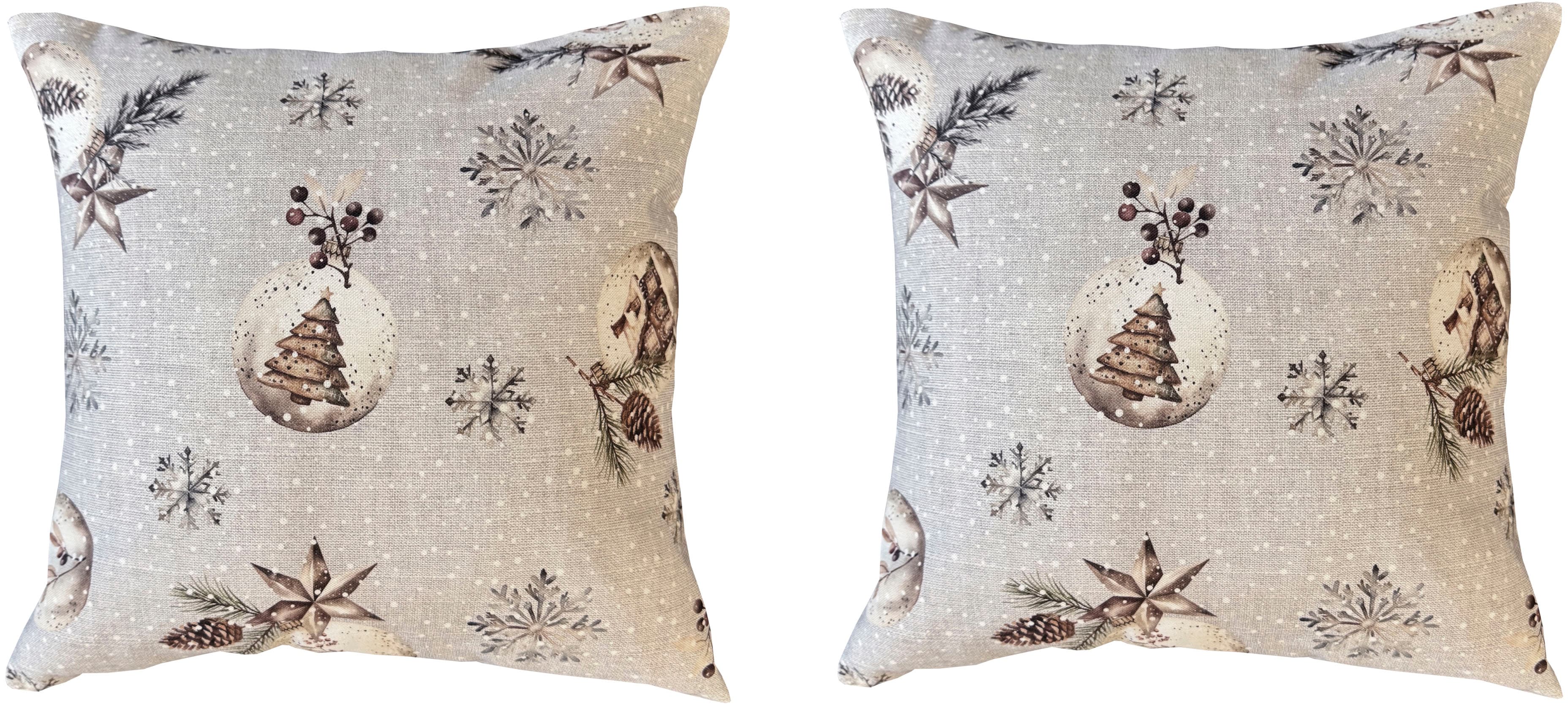 HOME WOHNIDEEN Dekokissen "FELIZ NAVIDAD" mit Füllung, Dekostoff bedruckt