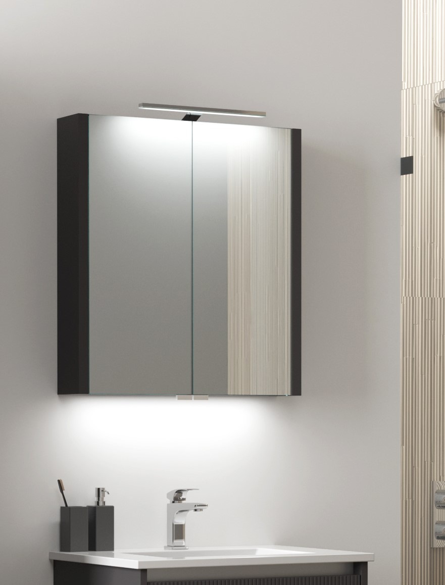 welltime Spiegelschrank »Urban«, Türen mit Soft-Close-Funktion, mit 2 Glaseinlegeböden