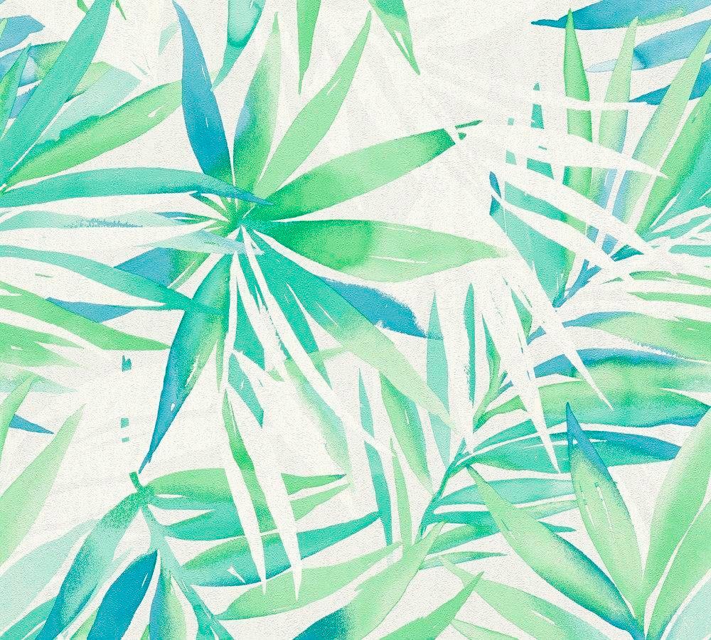 DESIGNDSCHUNGEL By Laura N. Vliestapete "Palmentapete", botanisch-tropisch, Floral Tapete Natur Schwarz Weiß PVC-frei