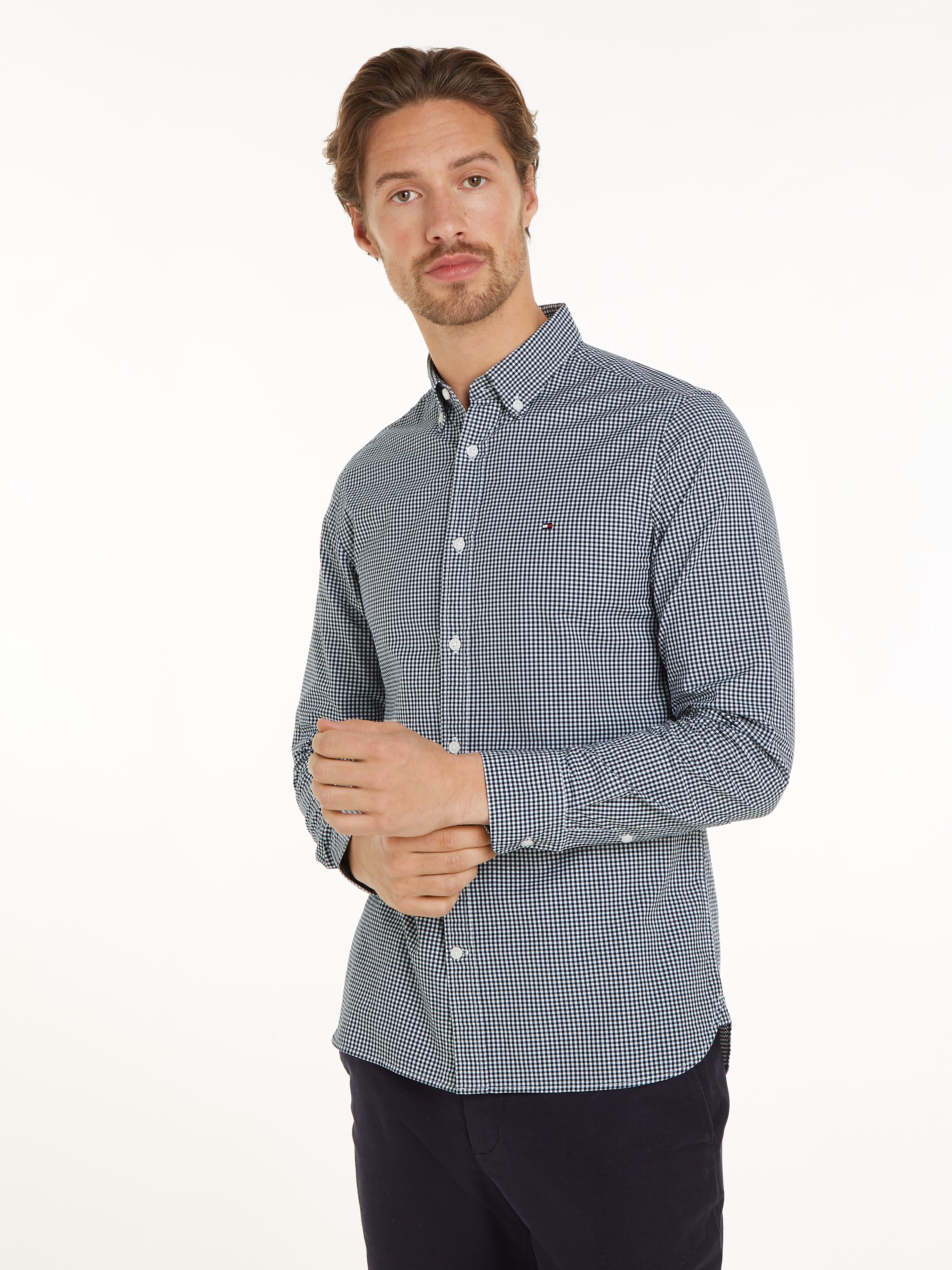 Tommy Hilfiger Langarmhemd "MICRO GINGHAM POPLIN SF SHIRT" günstig online kaufen