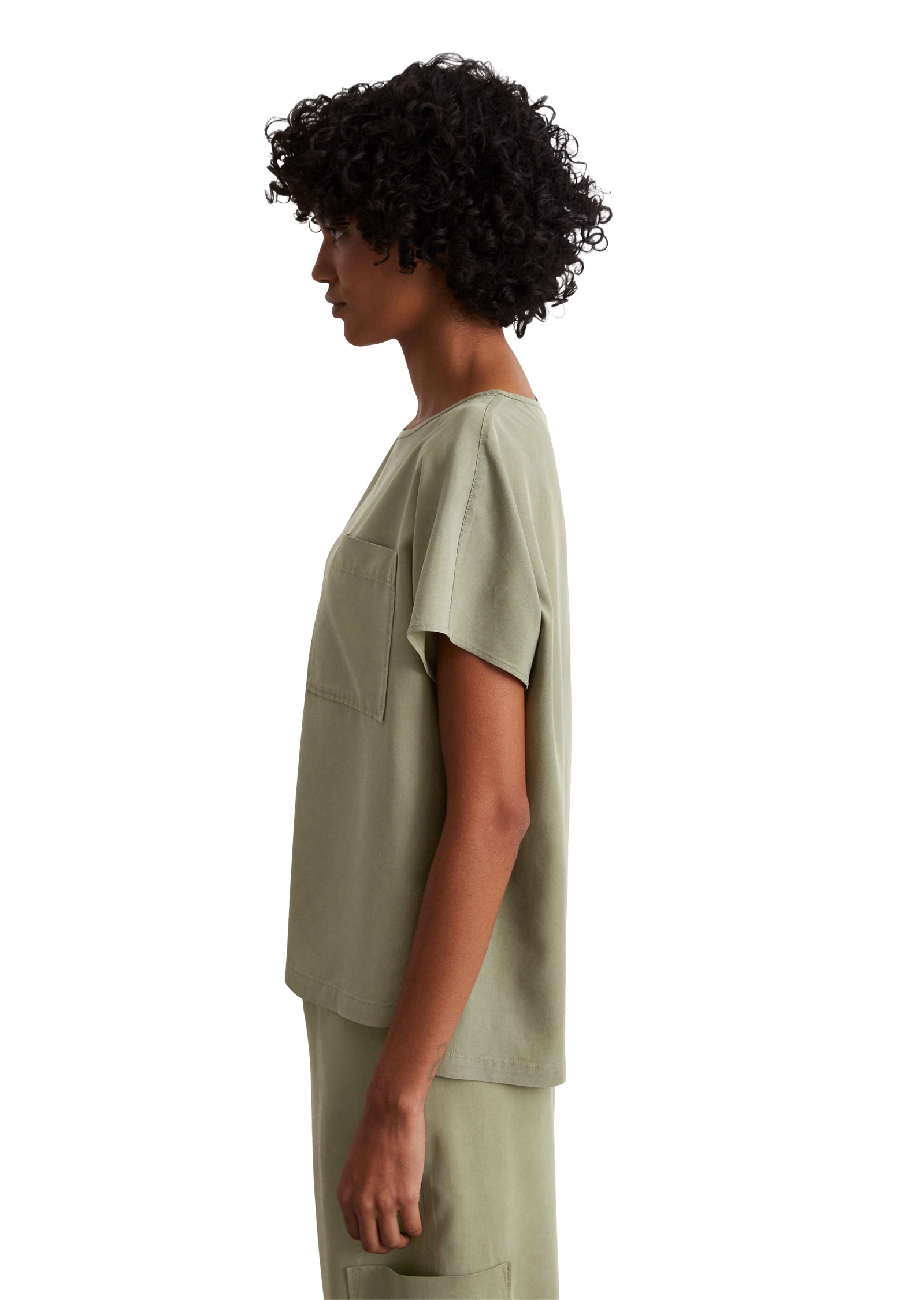 Marc O'Polo Kurzarmbluse »aus TENCEL™ Lyocell«