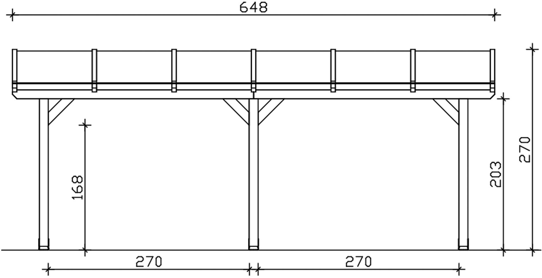 Skanholz Terrassendach »Andria« Leimholz