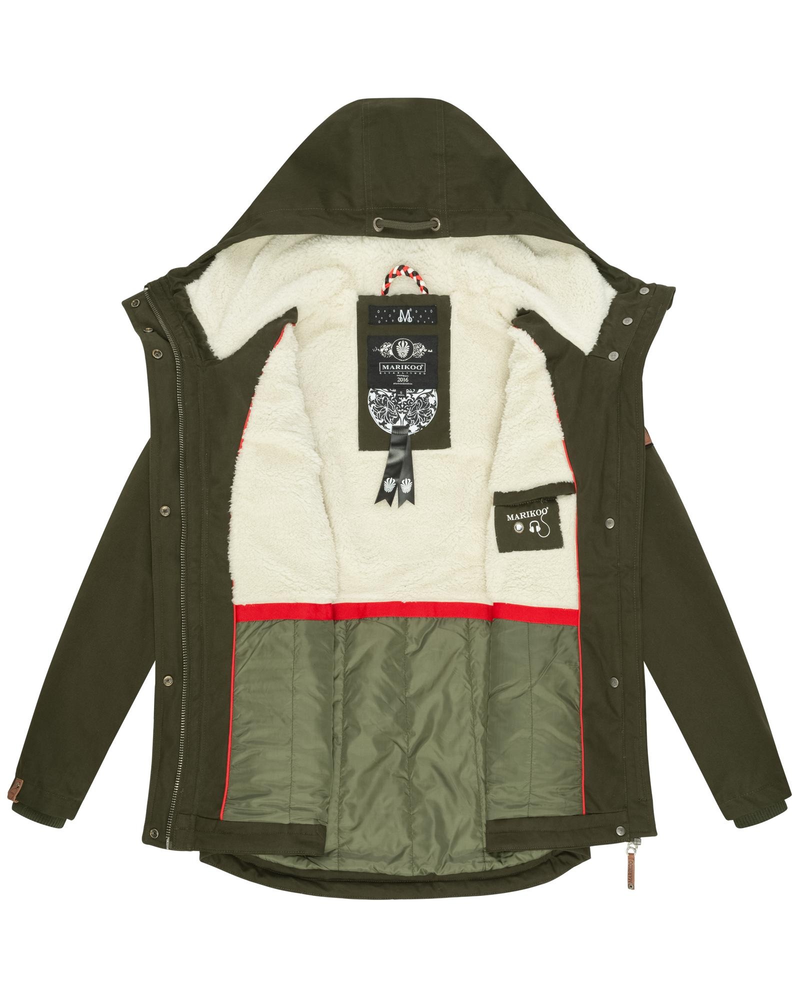 Marikoo Winterjacke »Bikoo«, mit Kapuze, sportliche Damen Outdoor Baumwolljacke mit Kapuze
