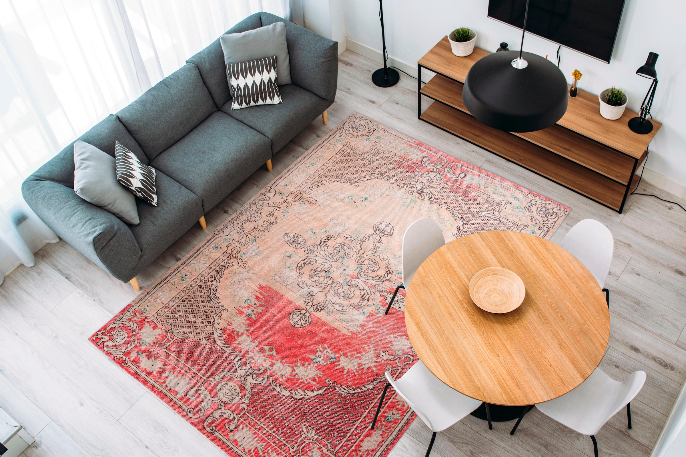 Arte Espina Teppich »Vintage 8405«, rechteckig, 9 mm Höhe, Kurzflor im Vintage Design, Wohnzimmer