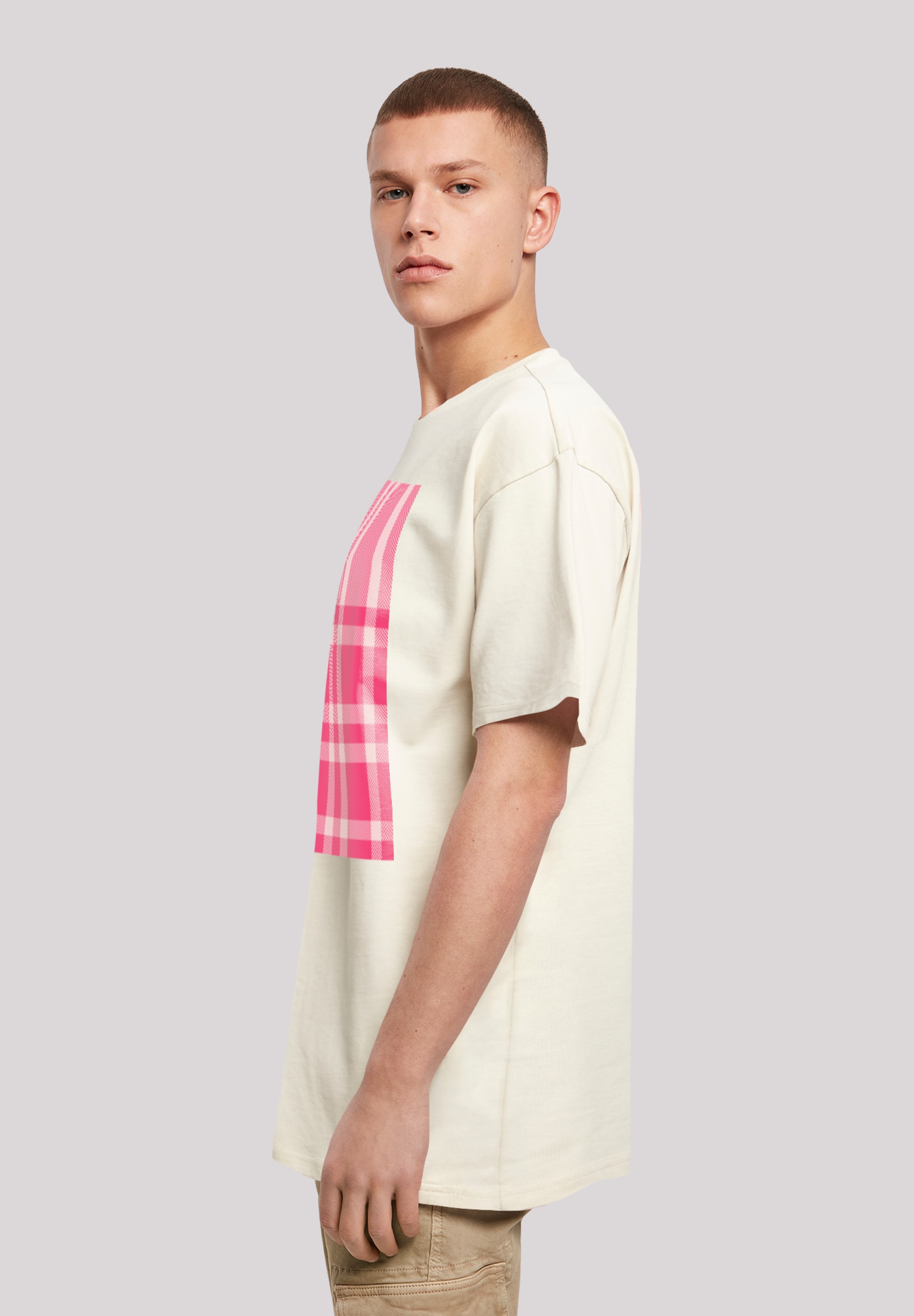 F4NT4STIC T-Shirt »Karo Pink«, Print