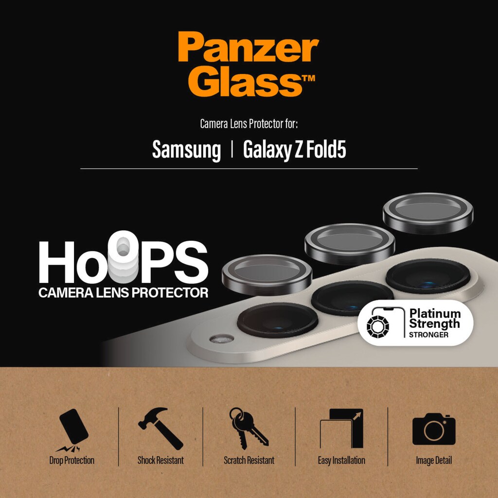PanzerGlass Kameraschutzglas »Hoops Camera Lens Protector«, für Samsung Galaxy Z Fold5